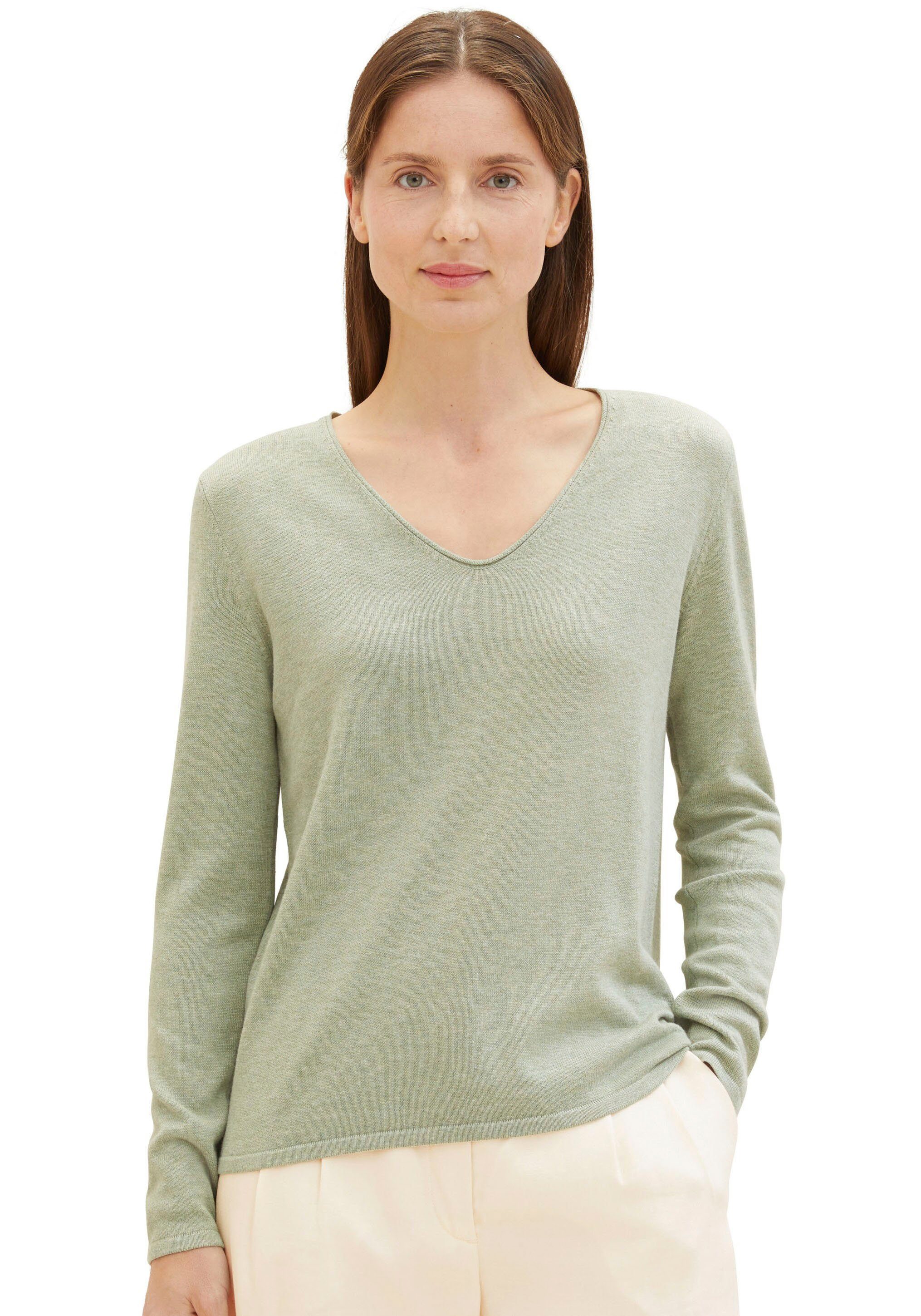 Maglione Donna TOM TAILOR – In Cotone Biologico, Vestibilità Normale E Bordo Arrotolato, Perfetto Per Un Look Casual E Sostenibile
