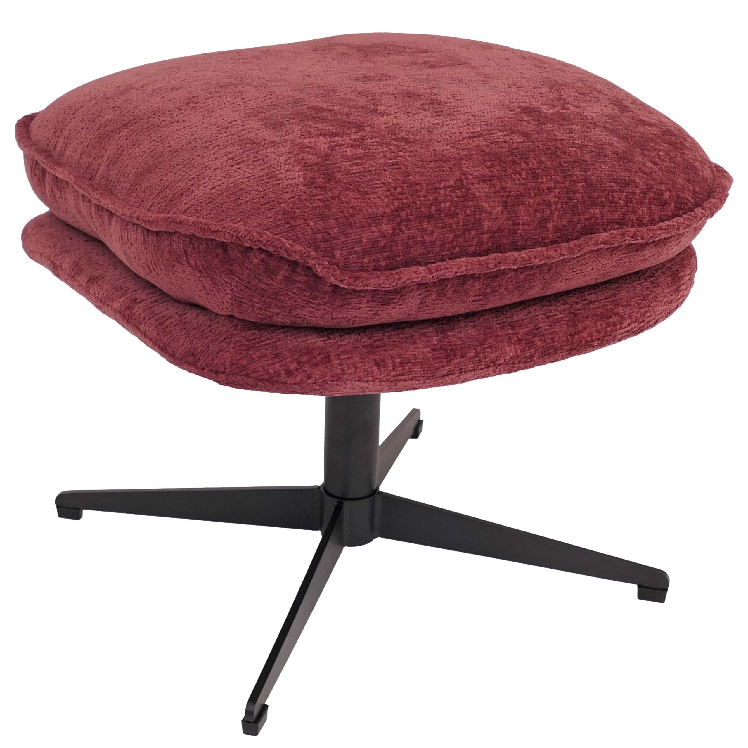 MCW Polsterhocker HWC-P32-H, Weicher, hochwertiger Chenille-Bezug, hohe Stoffqualität 370 g/m²