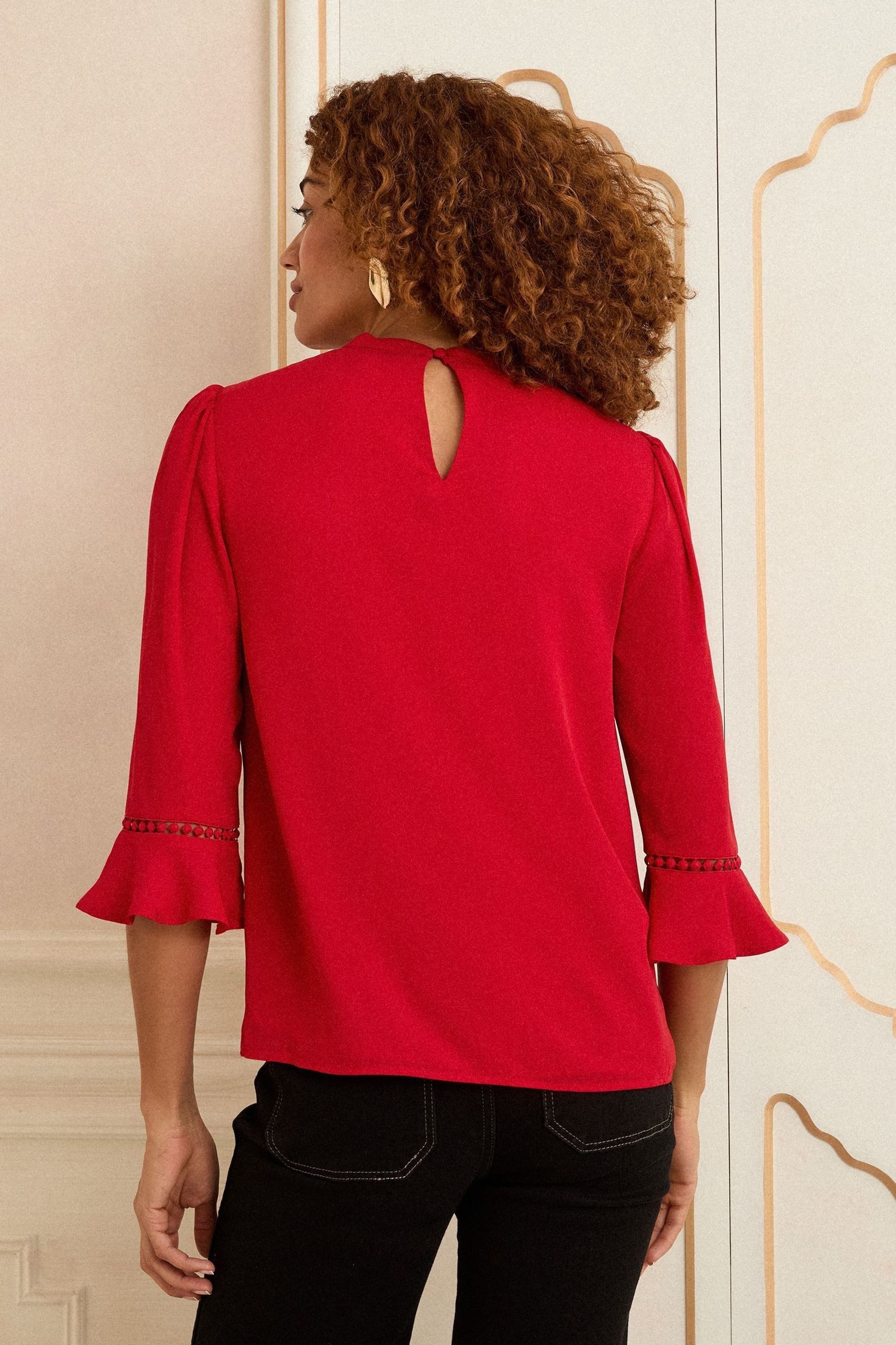 Love & Roses Langarmbluse Love & Roses Bluse mit 3/4-Trompetenärmeln Regula günstig online kaufen