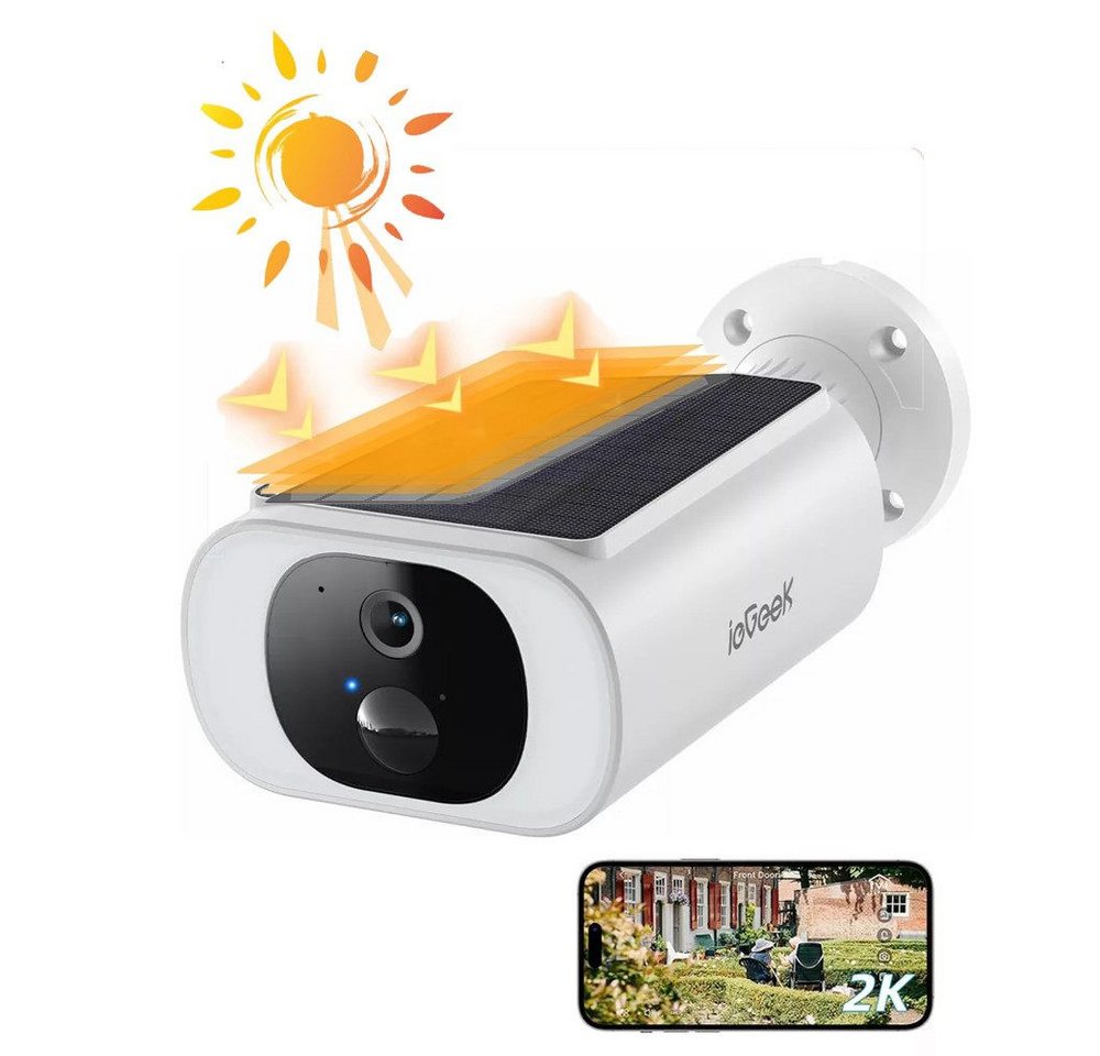 Thumbnail - ieGeek Überwachungskamera 4 Stücke überwachungskamera aussen akku 2K wlan, solar kamera outdoor (Außen, Aussen, Außenber...