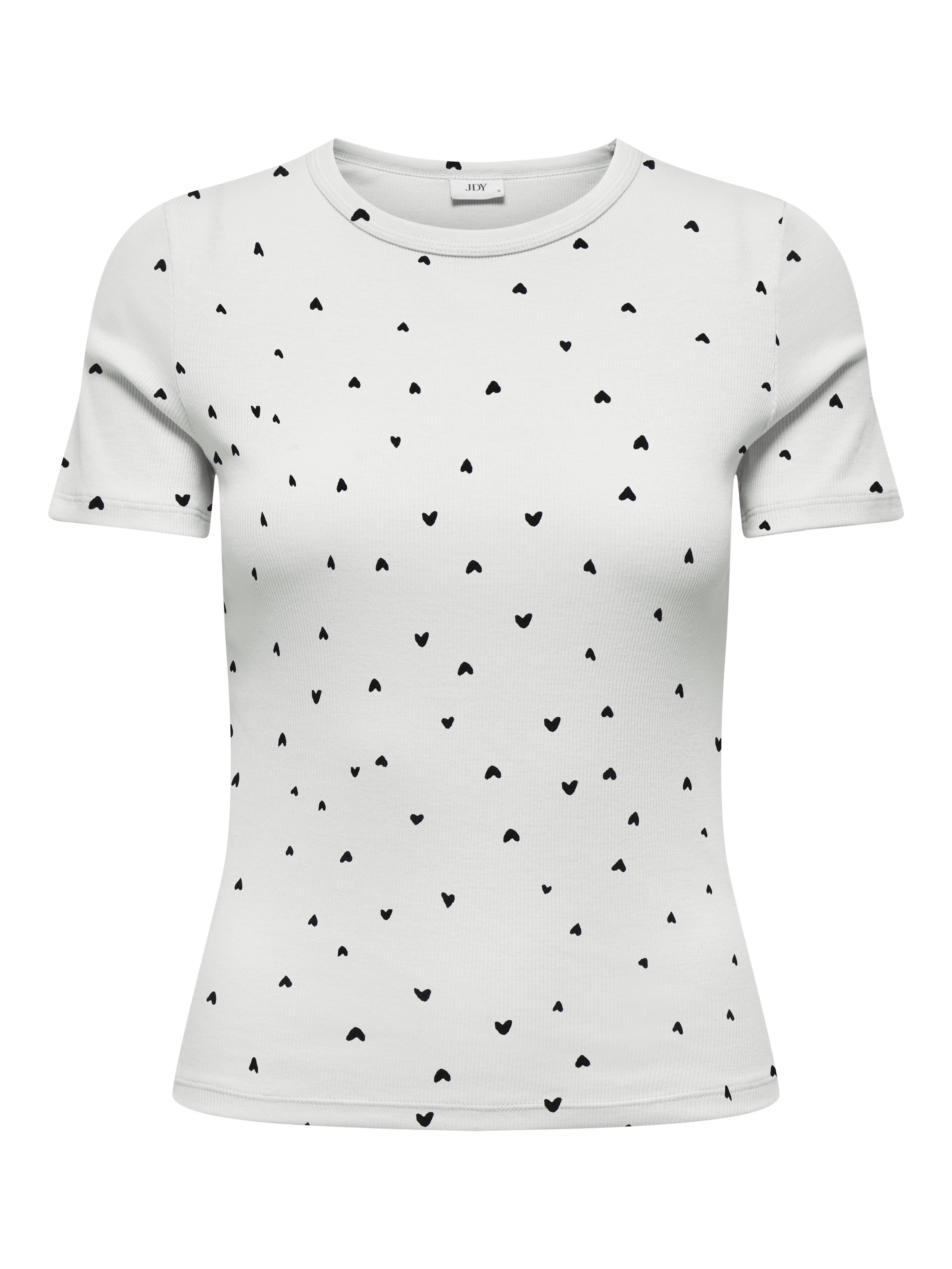 JDY Kurzarmshirt JDYLUCKY S/S O NECK TOP JRS DIA