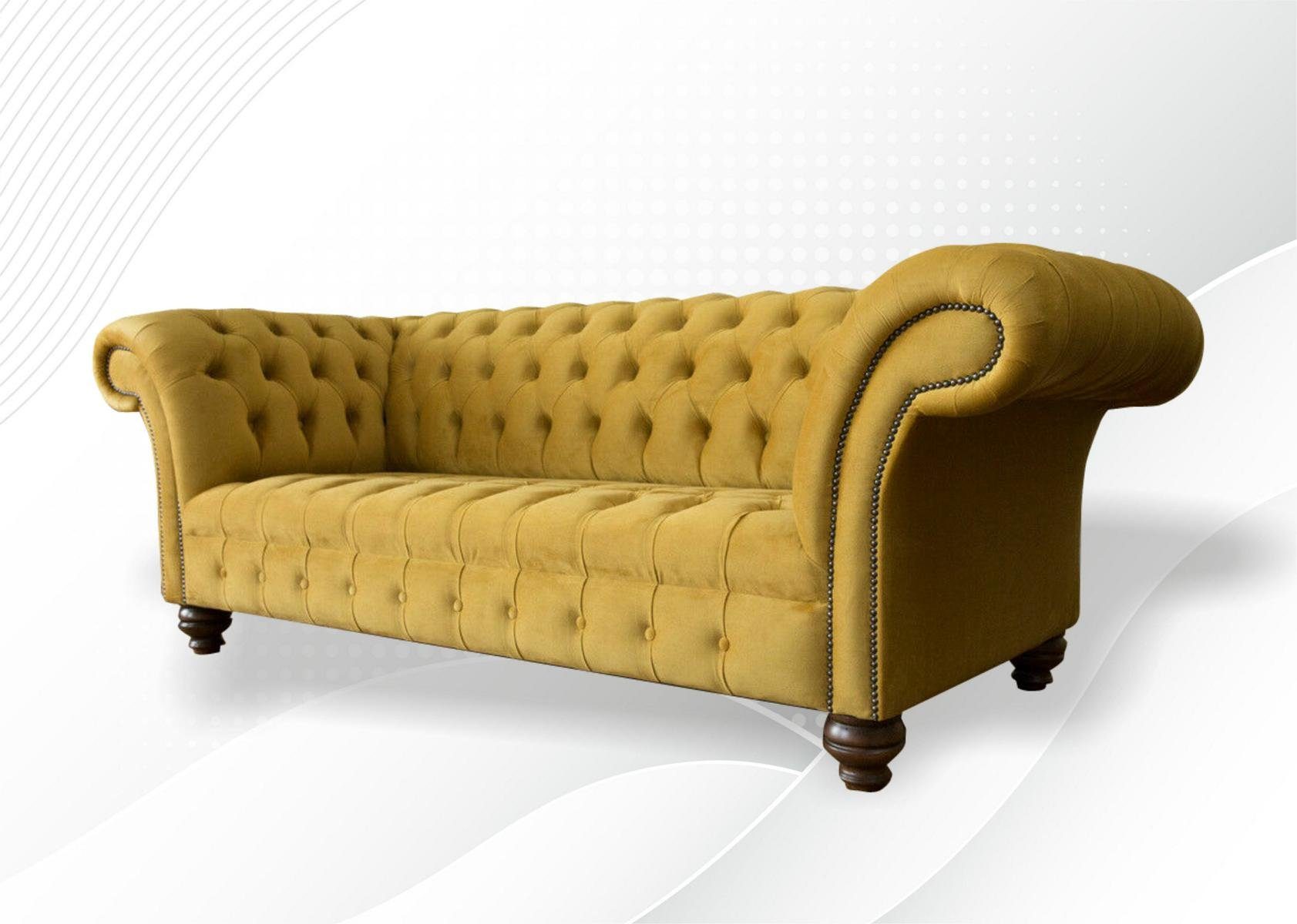 Chesterfield Chesterfield-Sofa, 3 Sofa Sitzer Design cm JVmoebel 225 Couch