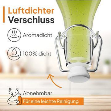 Flaschen-Fuchs Vorratsglas 250ml Flaschen zum Befüllen Bügelverschluss Schnaps Likörflaschen, Glas, (24er Set)