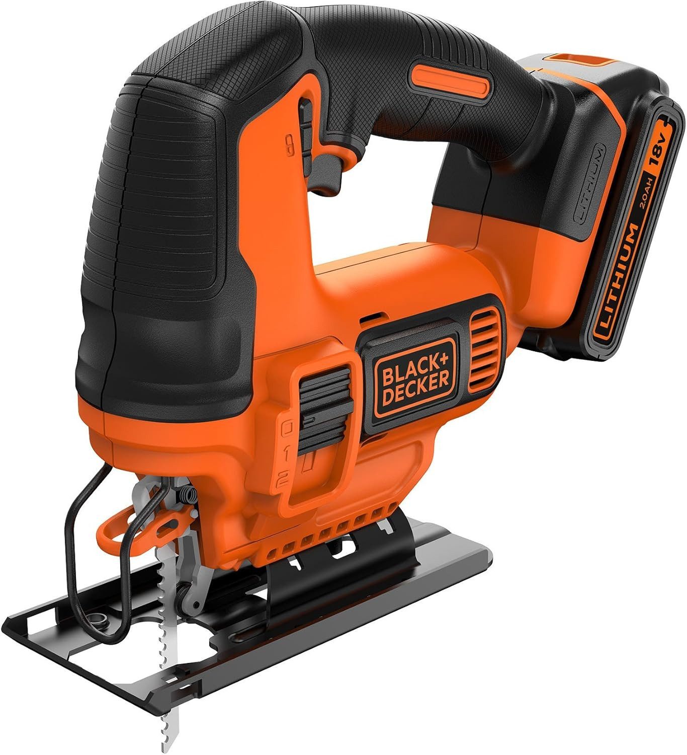 Black + Decker Akku-Stichsäge Li Ion Akku Stichsäge mit Akku und Ladegerät, 1-St.
