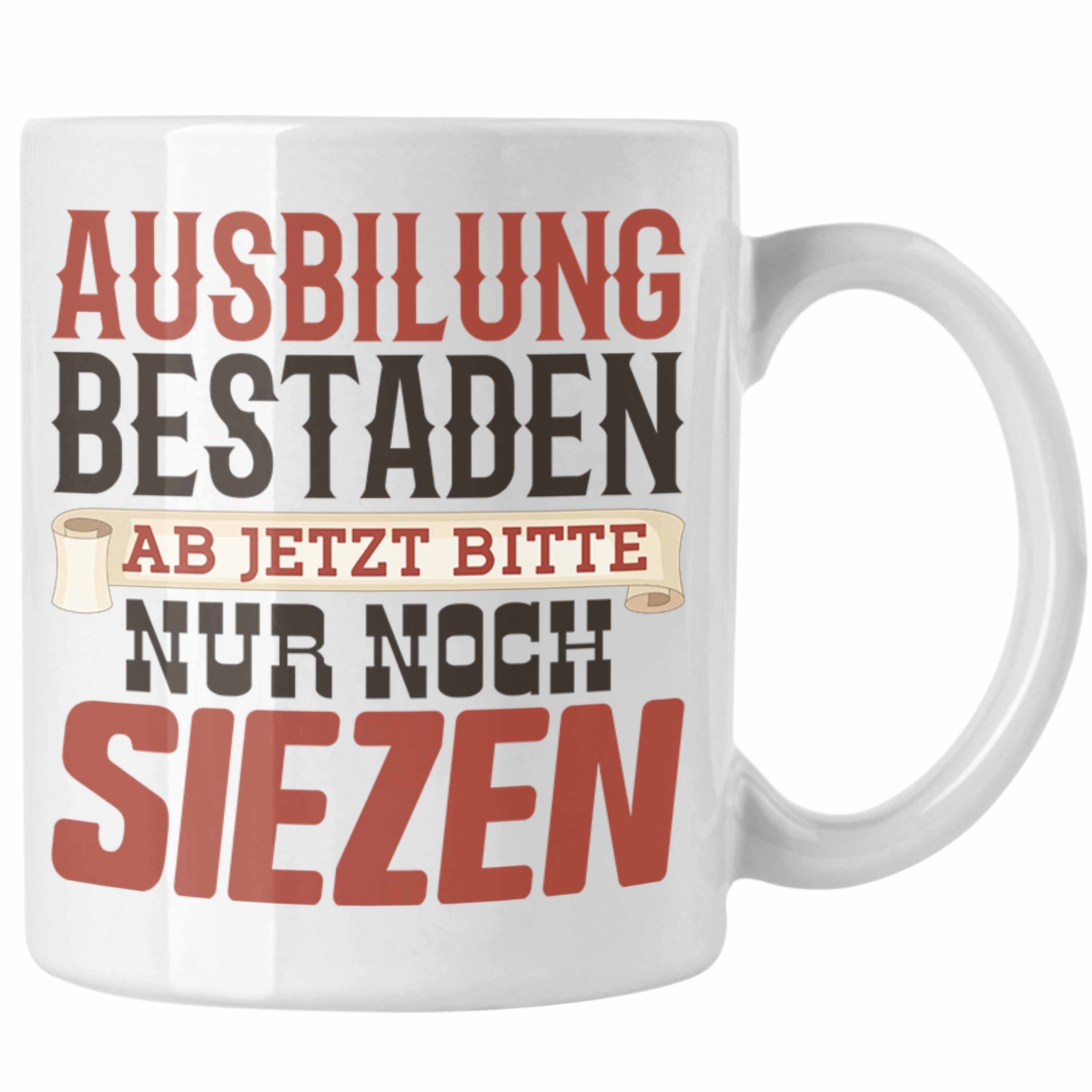 Trendation Tasse Trendation - Ausbildung Bestanden Geschenk Tasse Geschenkidee Bestande Weiss