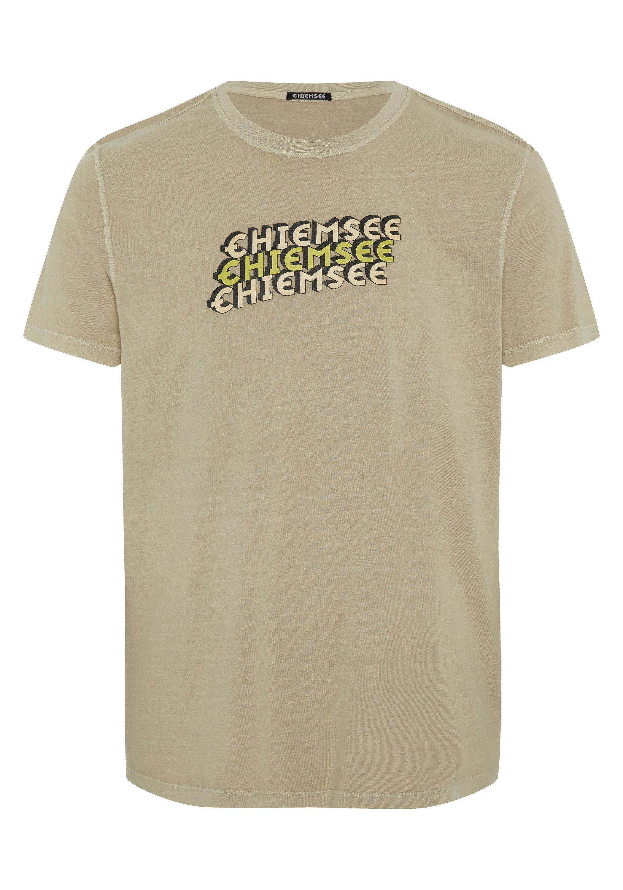 Chiemsee Print-Shirt T-Shirt aus Baumwolljersey 1, CHIEMSEE Herren-Shirt im  Label-Design