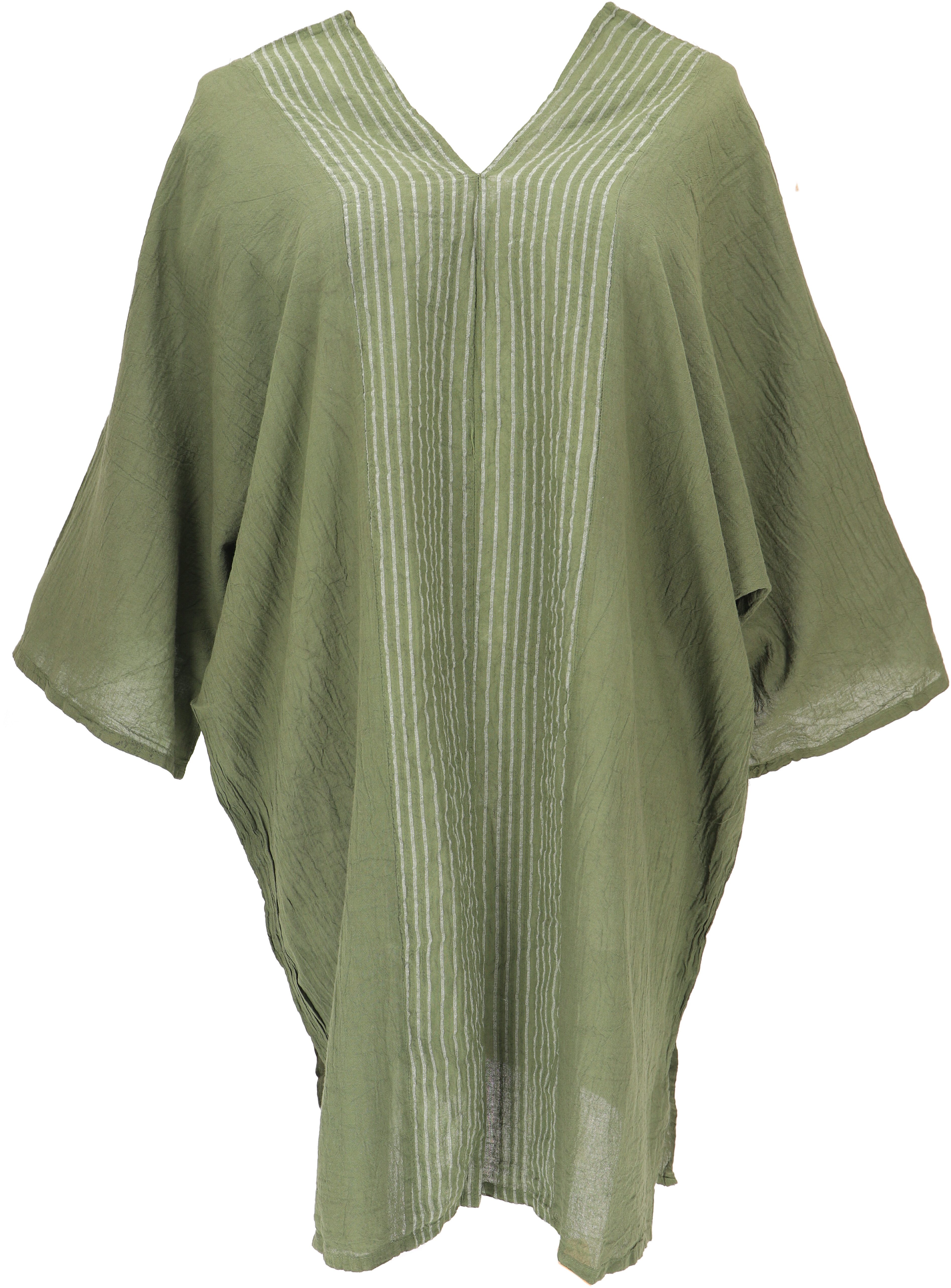 Guru-Shop Longbluse Japan Style Tunika, Boho Kaftan, Kurzarm.. alternative Bekleidung