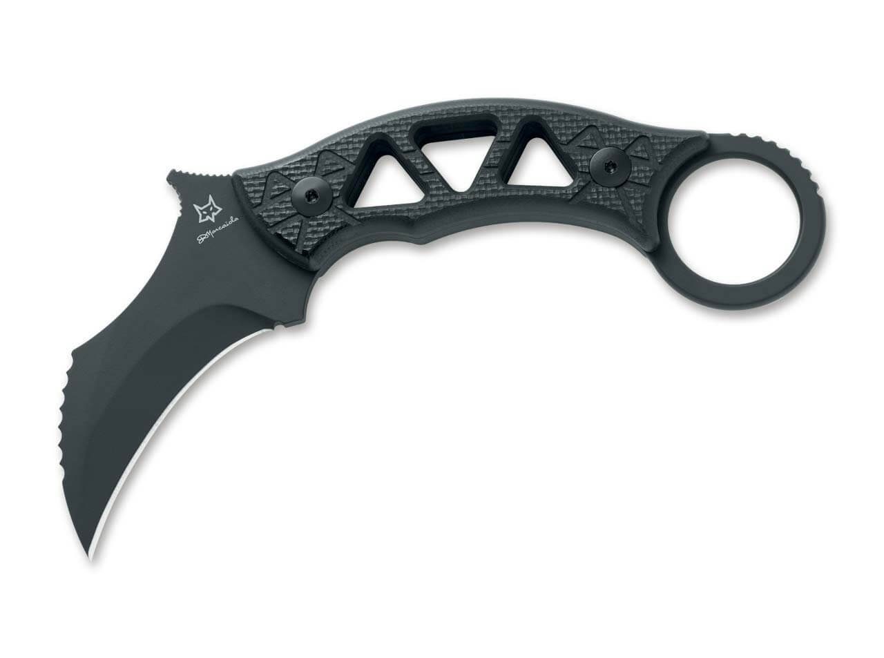 Knives All Fixed Karambit G10 Black Tribal Taschenmesser Fox Kydexscheide K Knives Fox mit