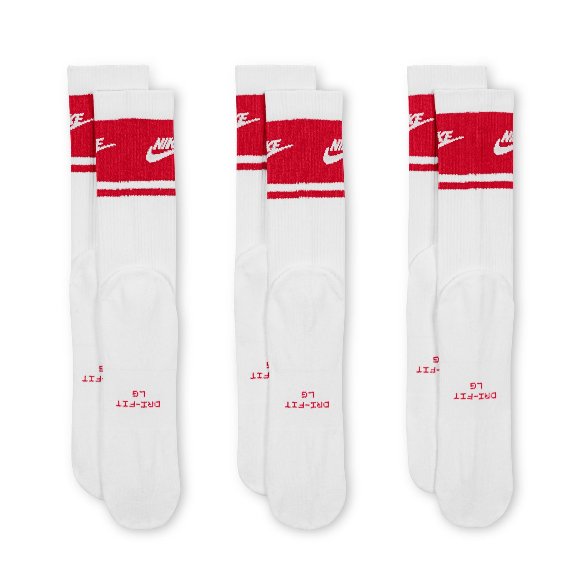 Nike Sportsocken U NK ED ELVD CRW 3P FTA ST-144 für sportliche Aktivitäten, sportlicher Stil