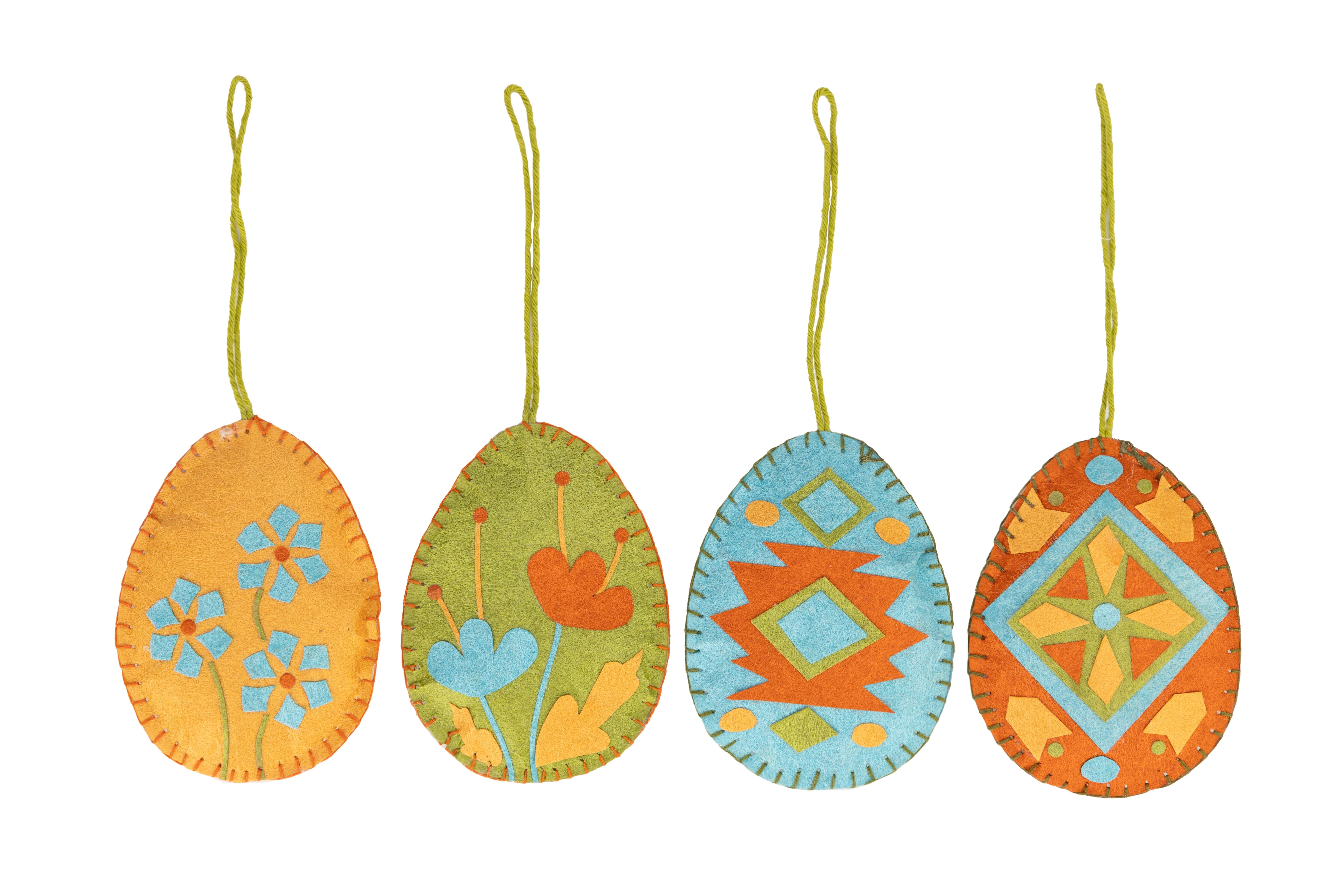 El Puente Dekohänger Deko-Anhänger "Ostereier", 4er-Set, Handmade (4), Fair Trade