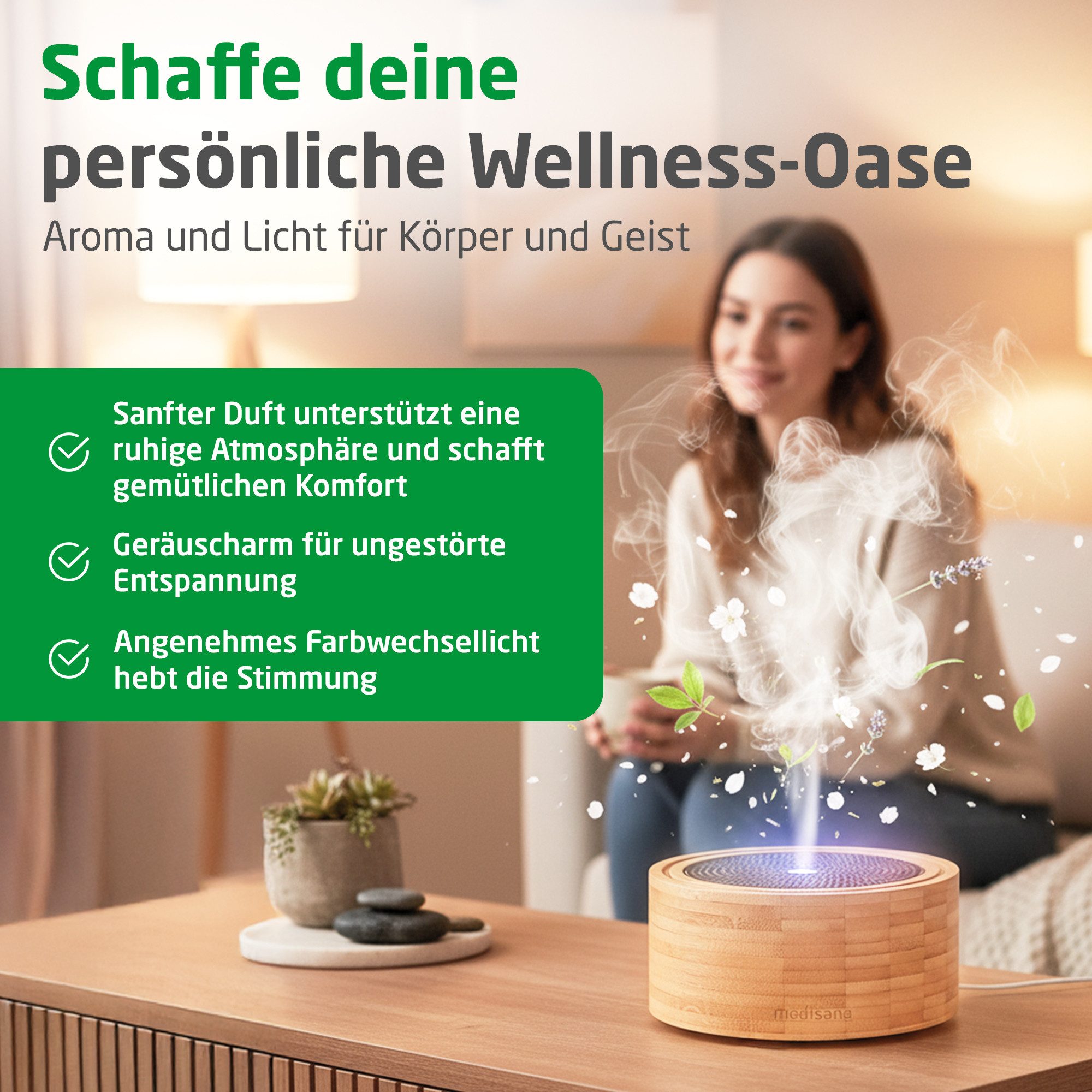 medisana Diffuser AD 625 aus Bambus