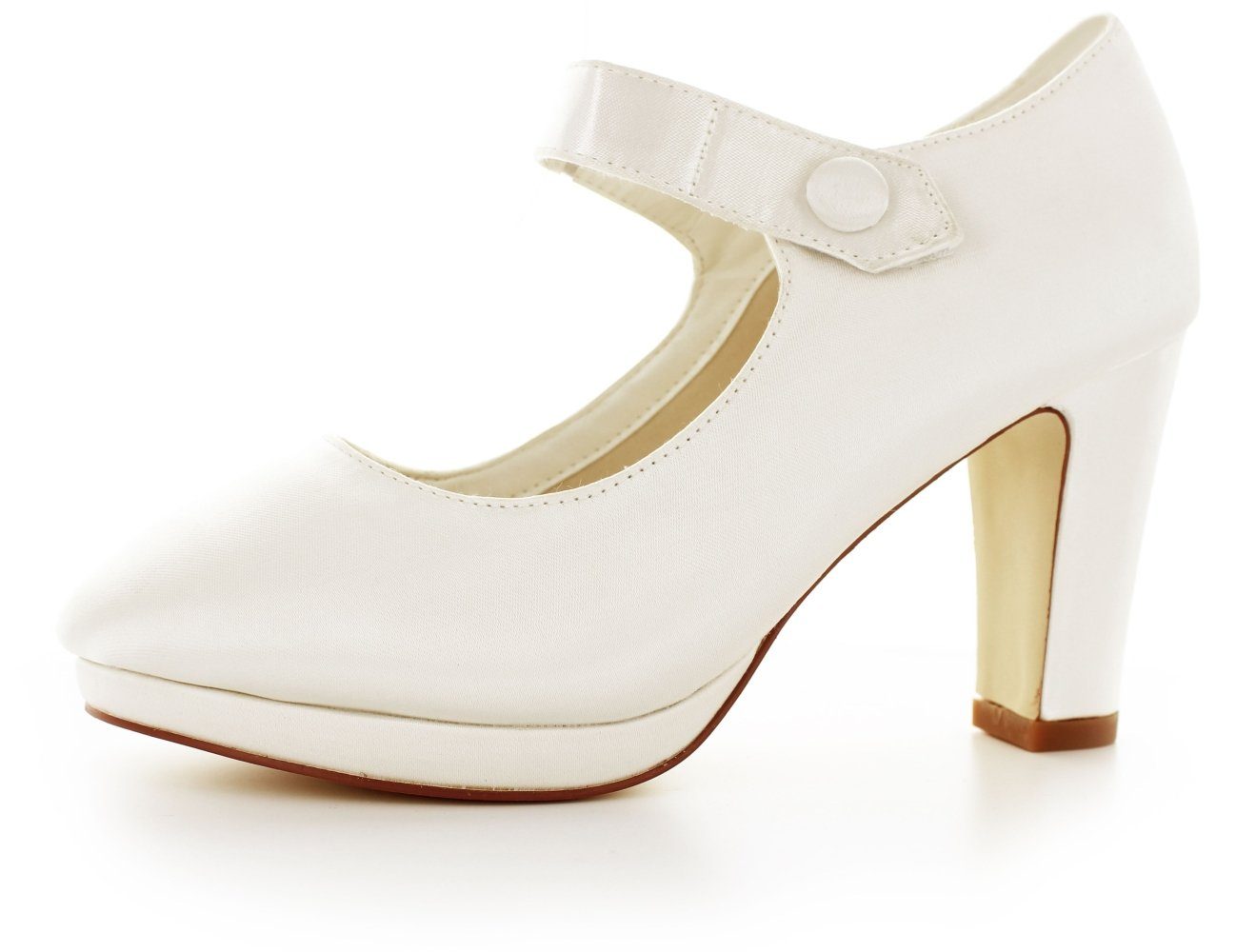 White Lady 896 ivory - einfärbbare Satin-Brautschuhe Туфли