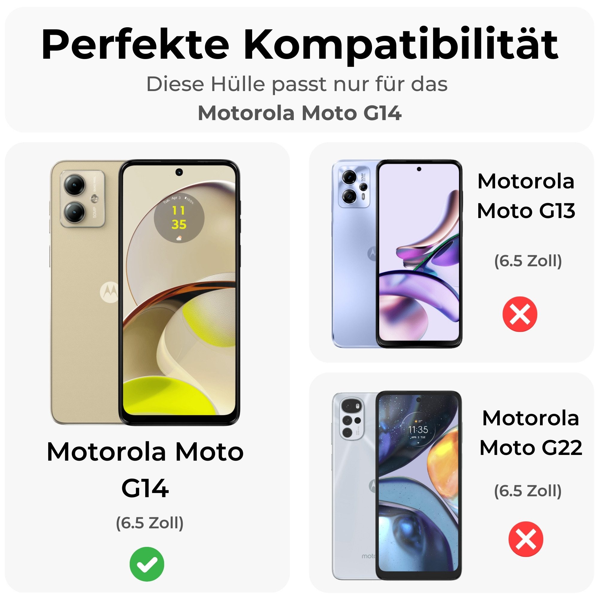 betterfon Handykette für Motorola Moto G06 / G06 Power Hülle mit Band Kartenfächer, Hände frei – mit Silikonhülle & Schnur für flexiblen Alltag