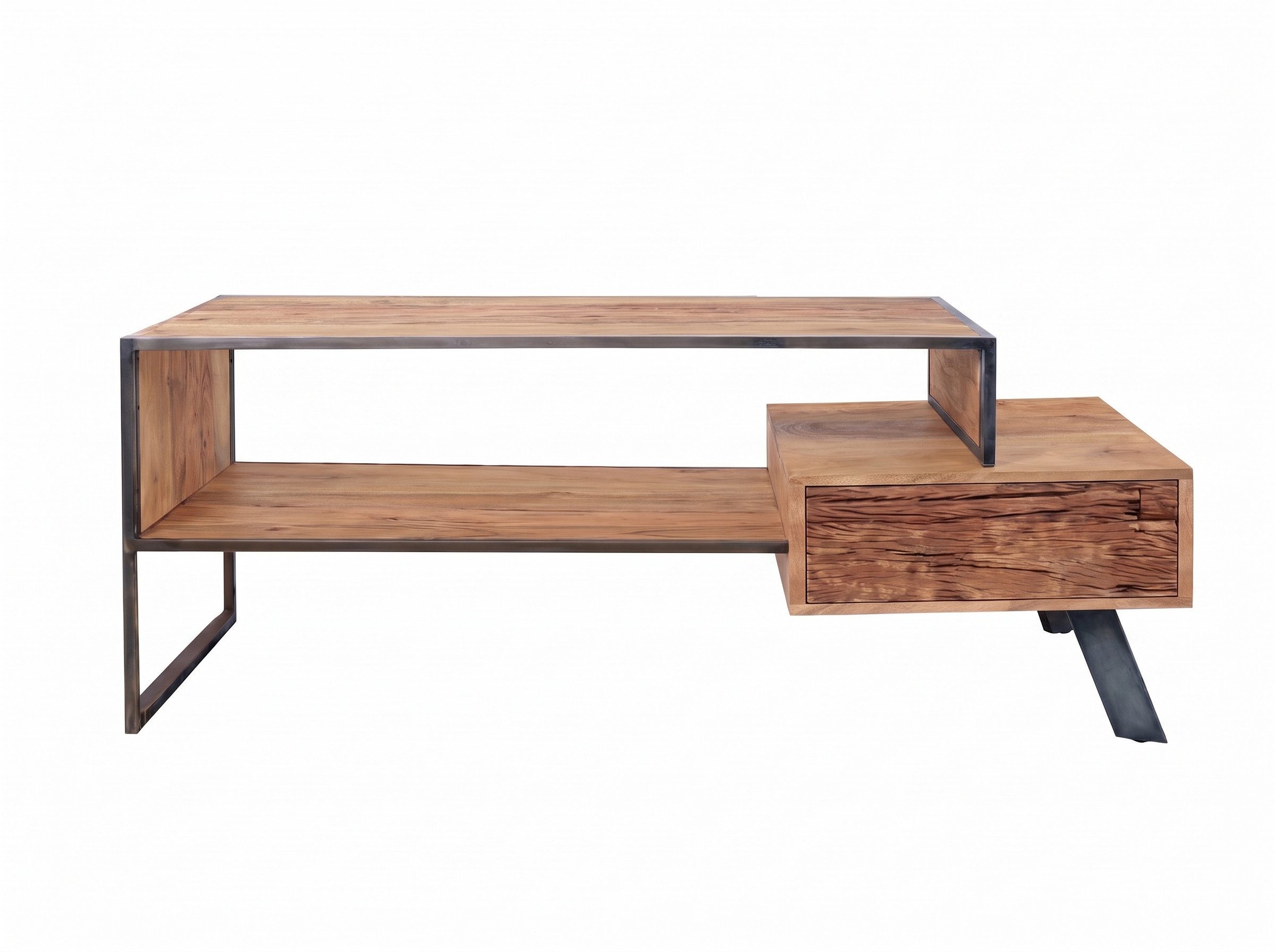 WOLF MÖBEL Wohnzimmertisch CITY Couchtisch 130x70 mit Schublade beidseitig / Ablage (130x45x70), CITY Couchtisch 130x70 mit Schublade beidseitig / Ablage