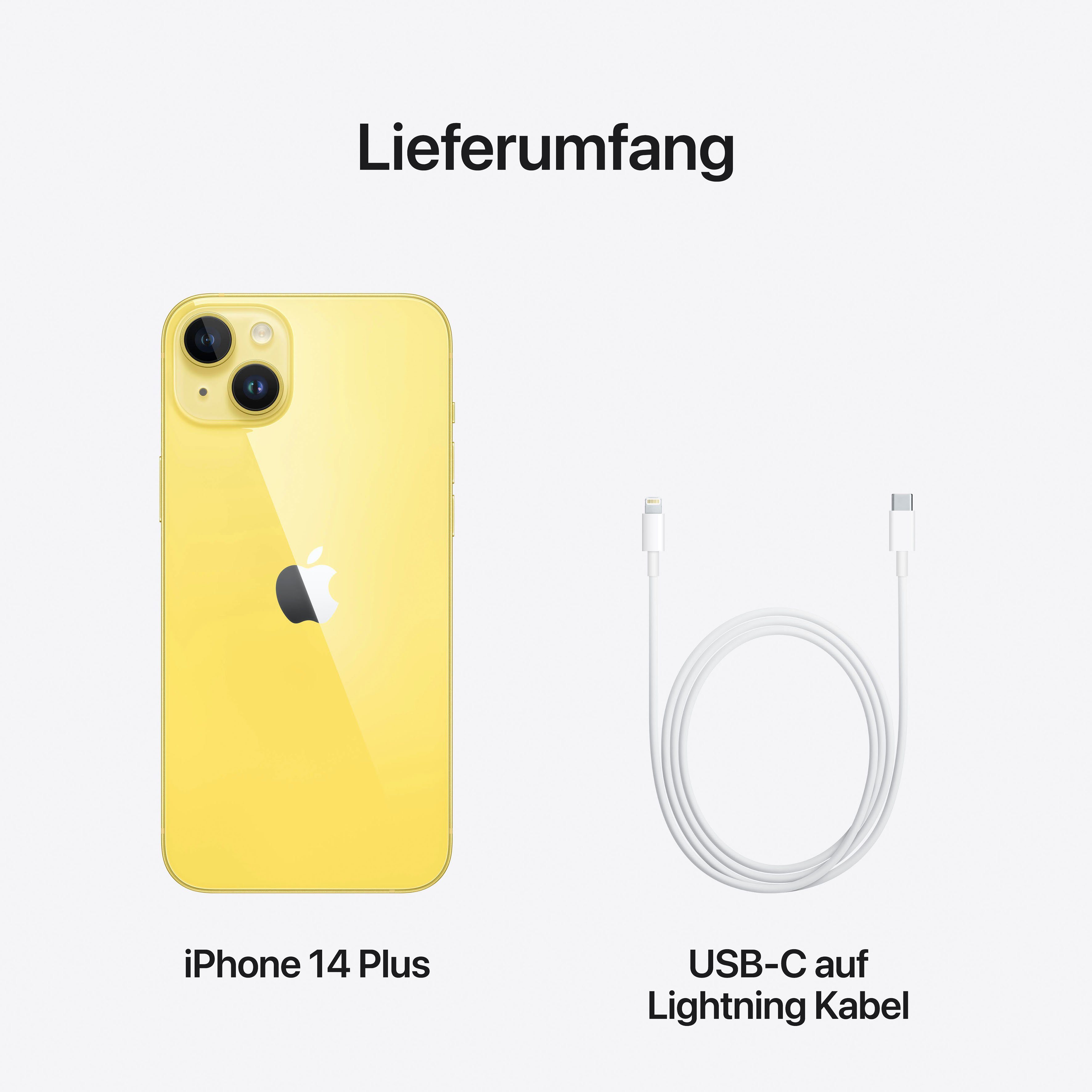 Apple iPhone 14 Plus 128GB Speicherplatz, GB Smartphone cm/6,7 (17 MP Zoll, 12 Kamera) gelb 128