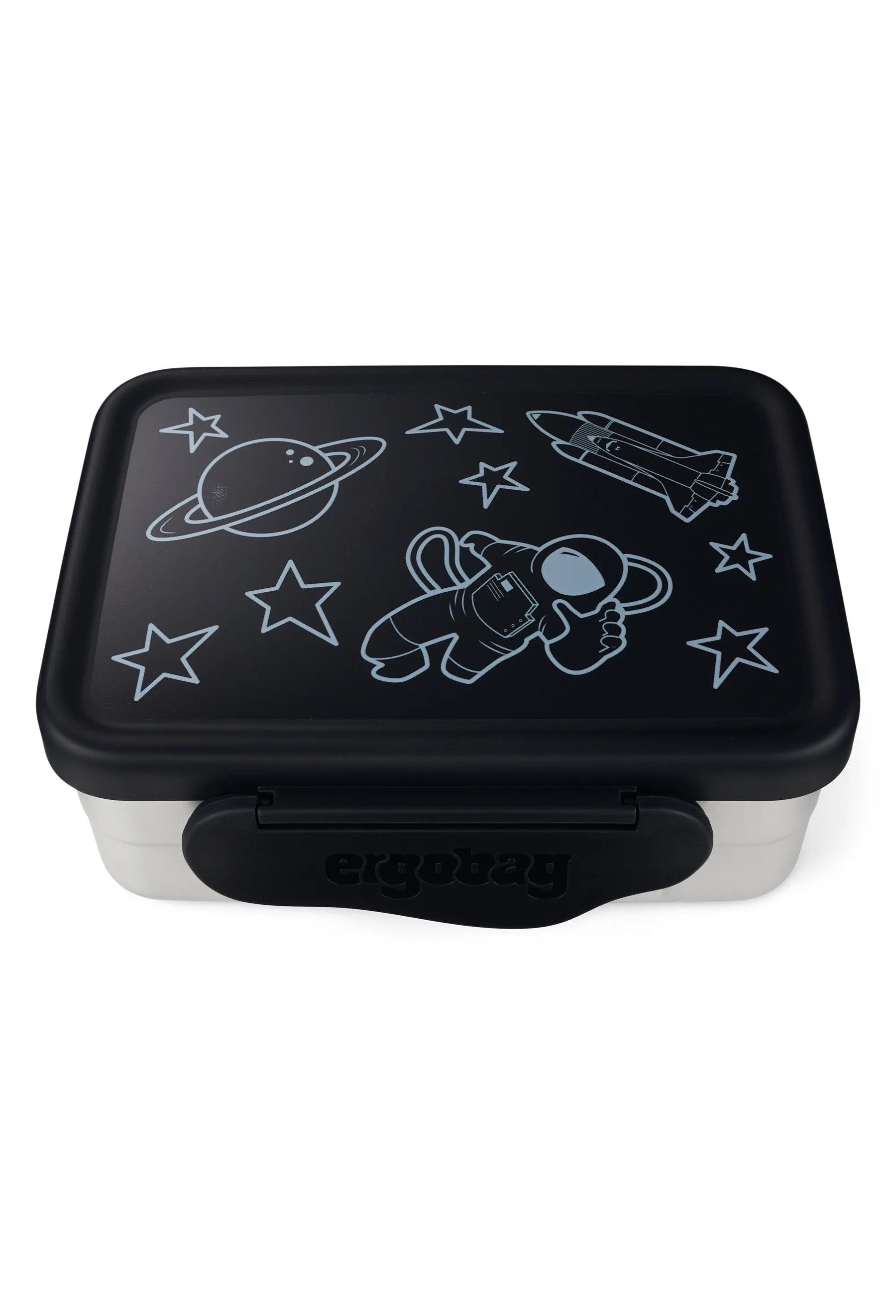 ergobag Lunchbox Edelstahl Brotdose, Edelstahl, (Edelstahl Brotdose, 3-tlg., 1x Brotdose, 1x Trennfach)