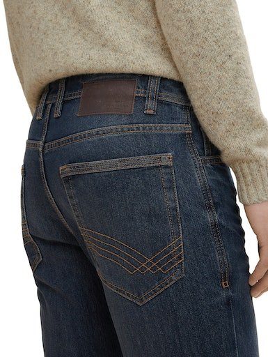 stone 5-Pocket-Jeans TOM wash kleinem Logo-Print MARVIN mid TAILOR mit