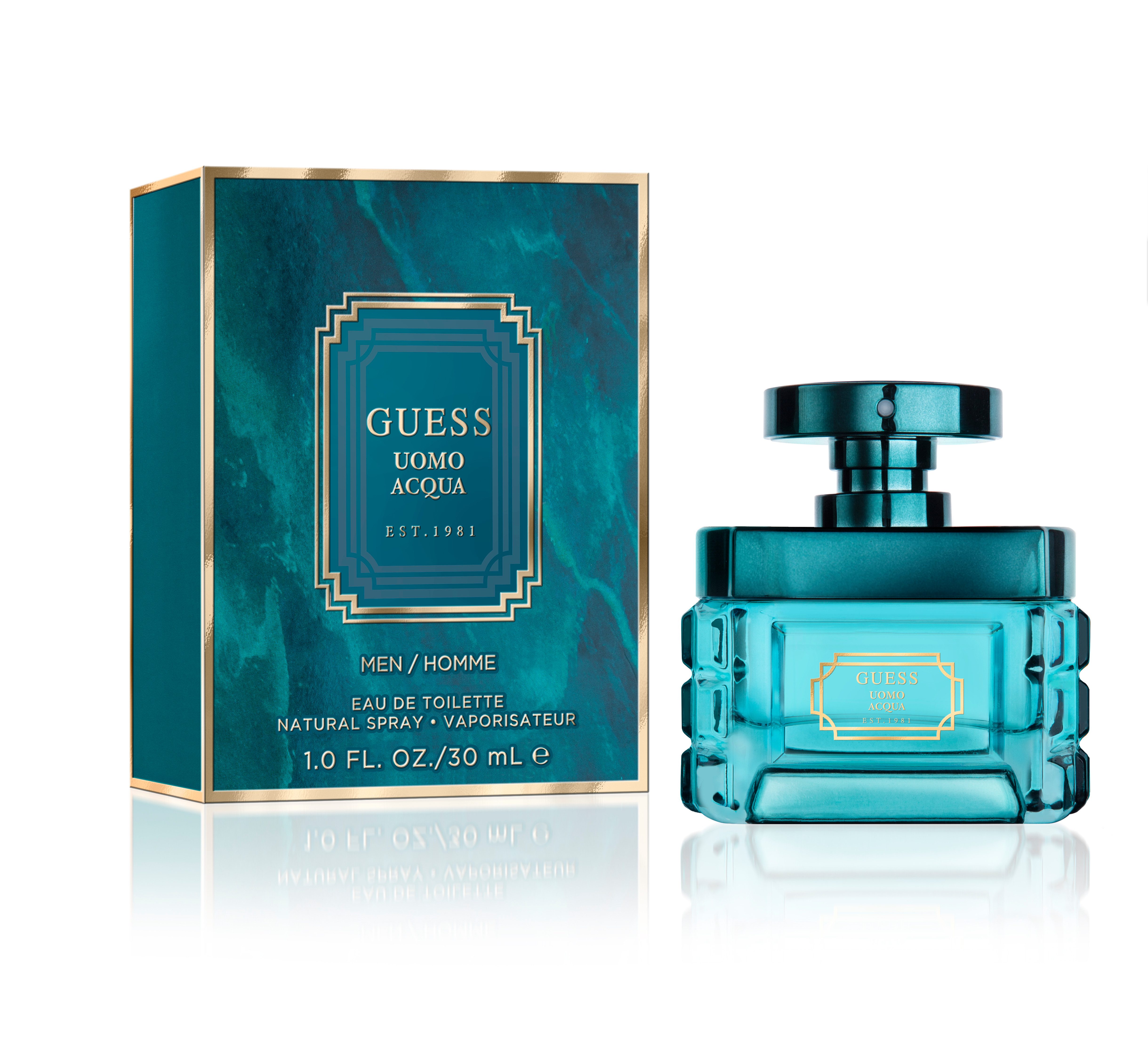 Guess Eau de Toilette UOMO ACQUA EDT, mit holzigem Duftcharakter
