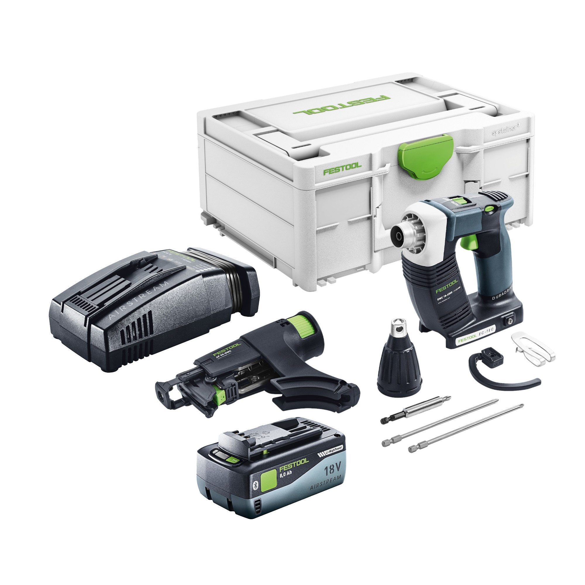 FESTOOL Akku-Trockenbauschrauber Festool DURADRIVE DWC 18-4500 Basic Akku Bauschrauber 18 V 14 Nm Brush