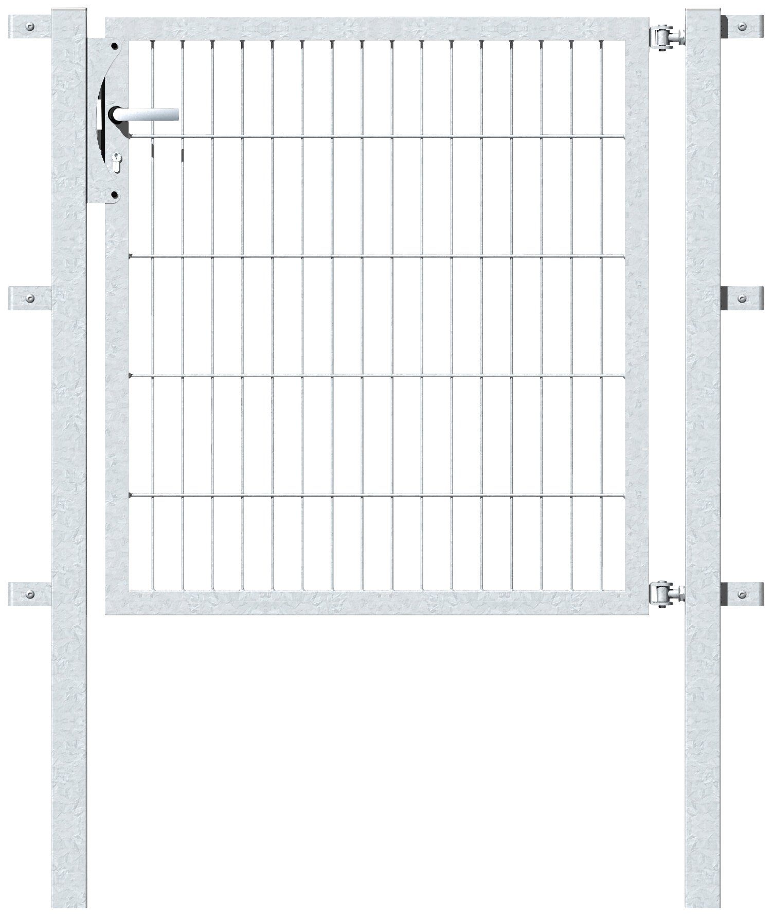 Metallzaun Einzeltor für Doppelstabmatte verzinkt z. Einbeton. 120 cm x 200 günstig online kaufen