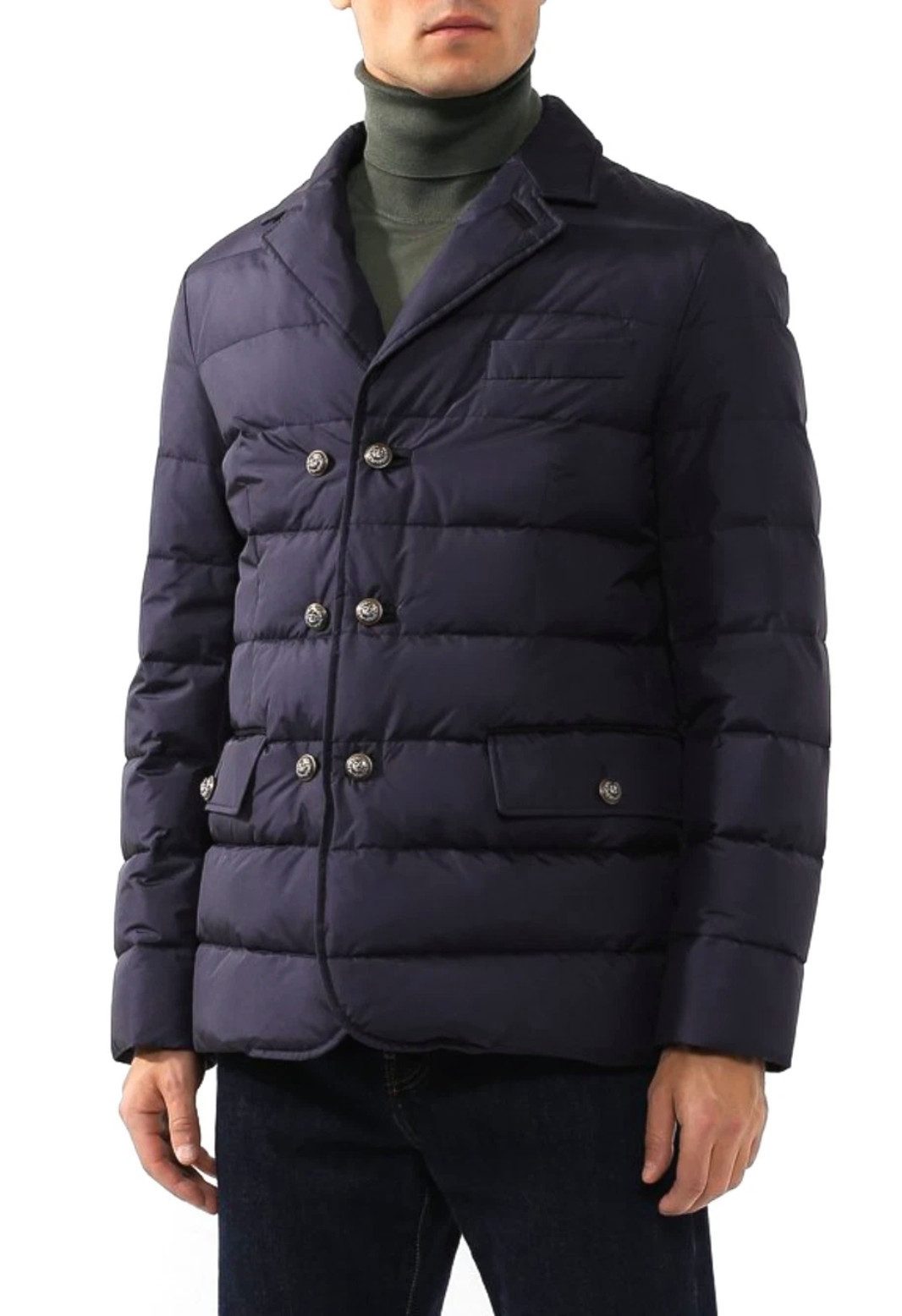 DOLCE & GABBANA Daunenjacke Steppjacke Double Breasted Blazer Jacke Doppelreihige Knopfleiste mit Wappenknöpfen