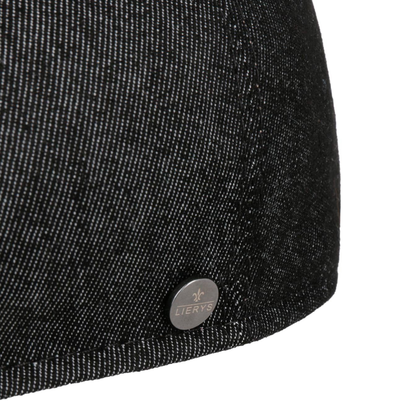 Lierys Flat Cap (1-St) Schirmmütze schwarz mit in Made Italy Schirm