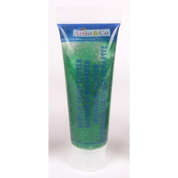 EDCO Vollton- und Abtönfarbe 24x Glitzer Acrylfarben 75ml Tuben Buntlack Leinwand Malerei Künstler