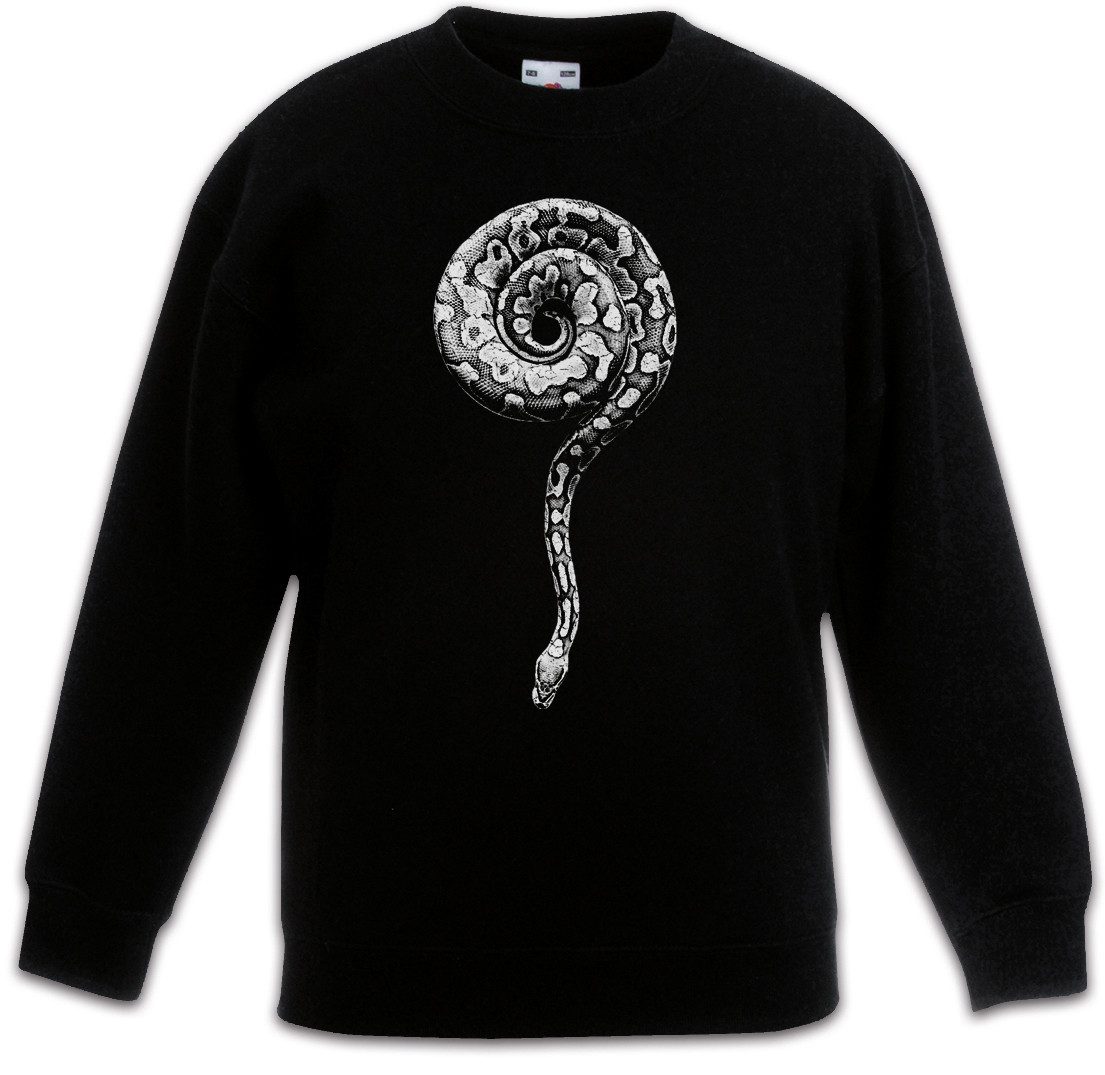 Sweatshirt Snake Questionmark Kinderpullover Schlange Serpent Klapperschlange