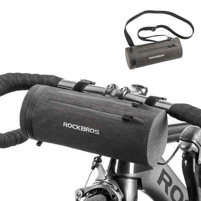 ROCKBROS Lenkertasche 100% Wasserdicht Lenkertasche/Rahmentasche/Umhängetasche (Multifunktionale Fahrradtasche mit Schultergurt für MTB, Rennrad ca. 2L)