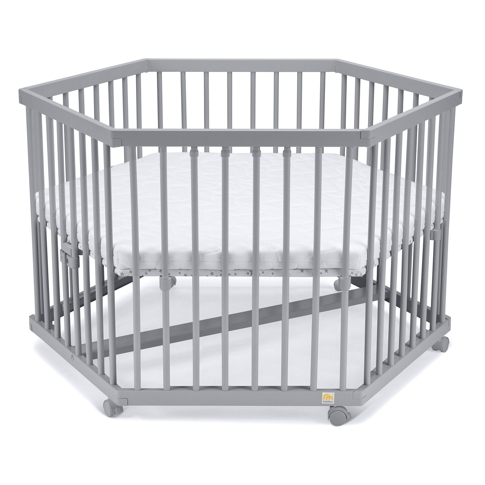 FabiMax Laufgitter 6-eck, Buche massiv, 4 Schlupfsprossen, stufenlos höhenv günstig online kaufen