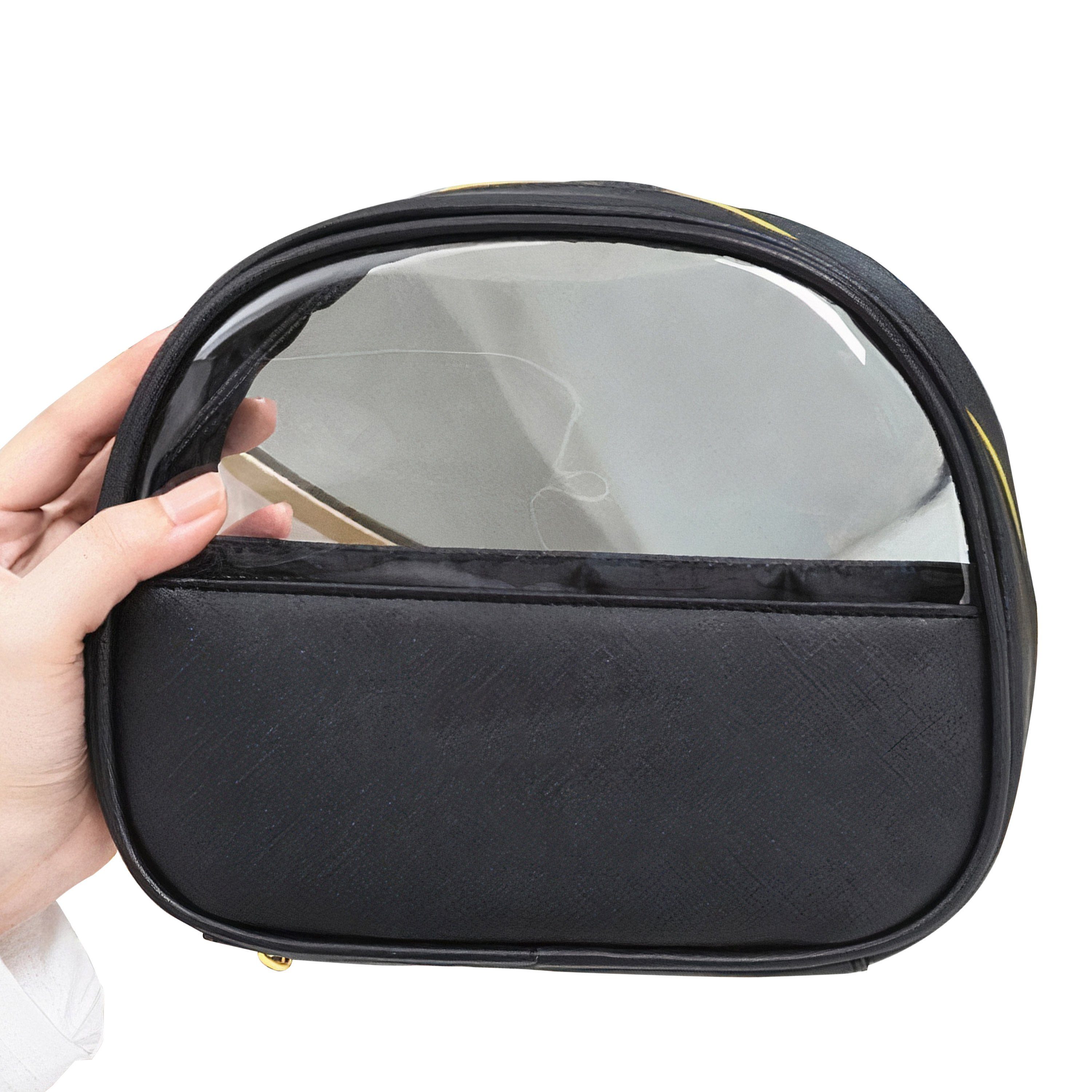 Kosmetiktasche Kosmetik Organizer für Reisen mit durchsichtigen Seiten - Kulturbeutel, Lagerung von Kosmetik, Make-up Box, Kosmetik Tasche für Reisen, Tasche für Shampoo und Kosmetik, Make-up, Shampoo