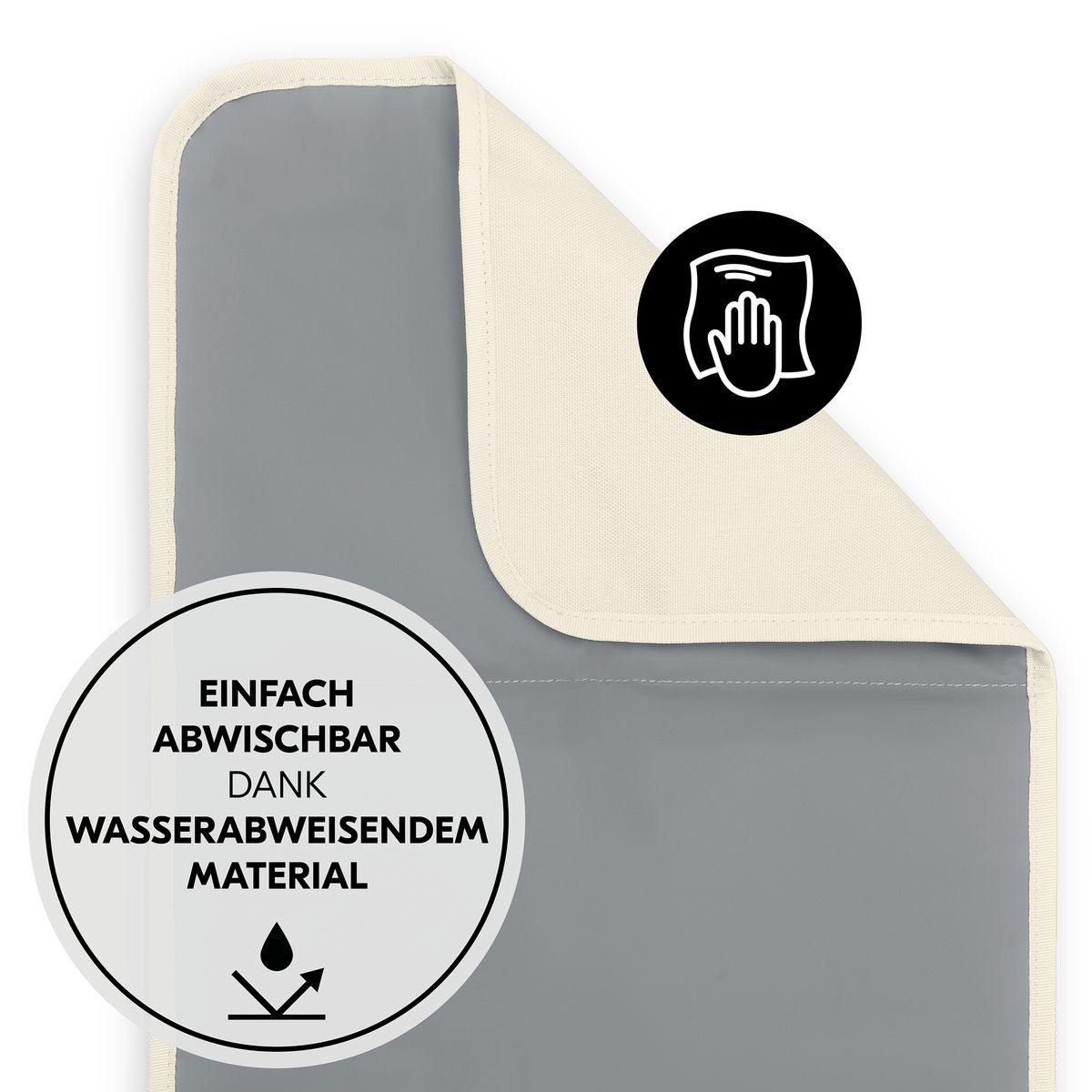 Hauck Wickeltasche Change N Walk - Beige, Windeltasche mit Wickelunterlage, Organizer, Wickeltetui mit Schlaufe