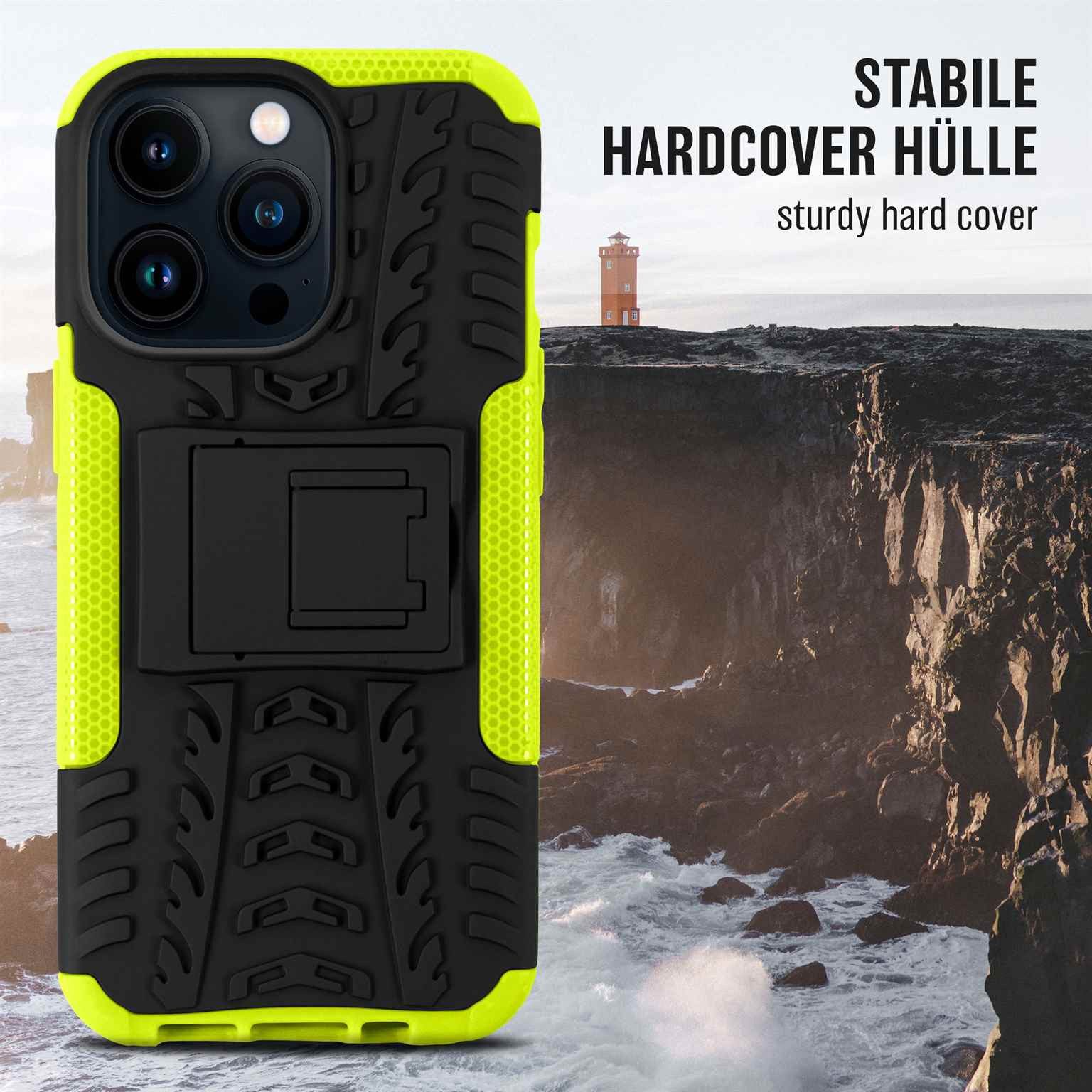 ONEFLOW Handyhülle ONEFLOW® Tank Case für Apple iPhone 13 Pro, Panzerhülle Dual-Layer, Robuste Hülle mit Ständer Outdoor Schutzhülle