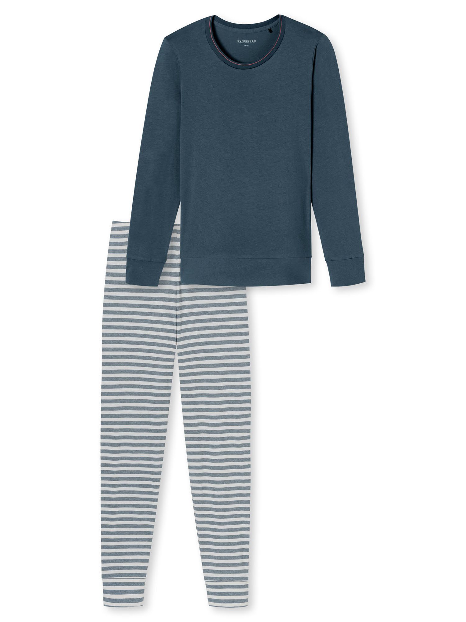 Schiesser Pyjama Casual Essentials (2 tlg) schlafanzug schlafmode bequem günstig online kaufen
