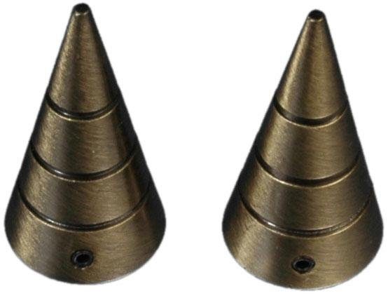 Liedeco Gardinenstangen-Endstück Kegel mit Rille, Gardinen, günstig online kaufen