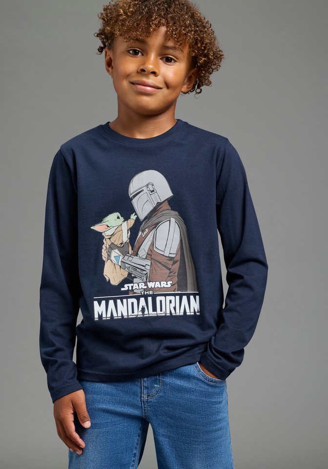 KIDSWORLD Langarmshirt STAR WARS: MANDALORIAN Shirt, Disney Disney-Shirt, normale Schnittform, Langarm, Basic-Stil