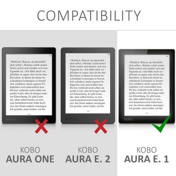 kwmobile E-Reader-Hülle Hülle für Kobo Aura Edition 1, Filz Stoff eReader Schutzhülle - Flip Cover Case