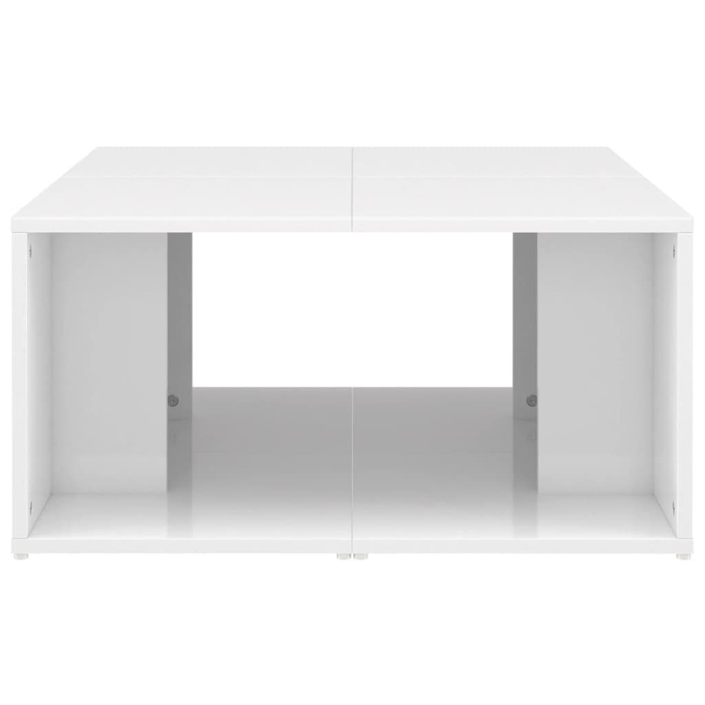 vidaXL cm Hochglanz-Weiß Couchtische 33x33x33 (4-St) Hochglanz-Weiß 4 Stk. Hochglanz-Weiß Couchtisch Holzwerkstoff |