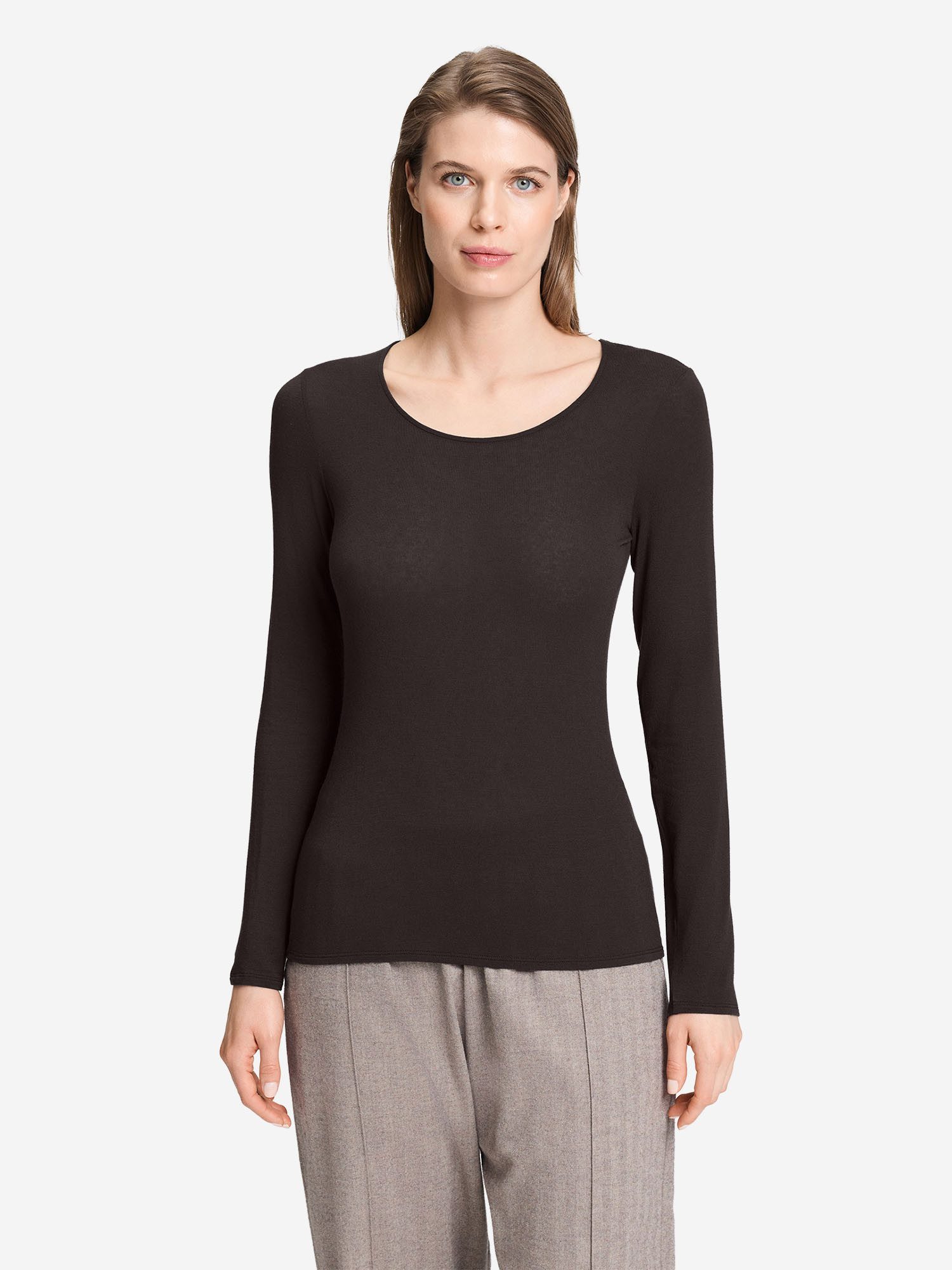 Hanro Longsleeve Ultralight Wool Langarmshirt, Longshirt, Shirt langarm