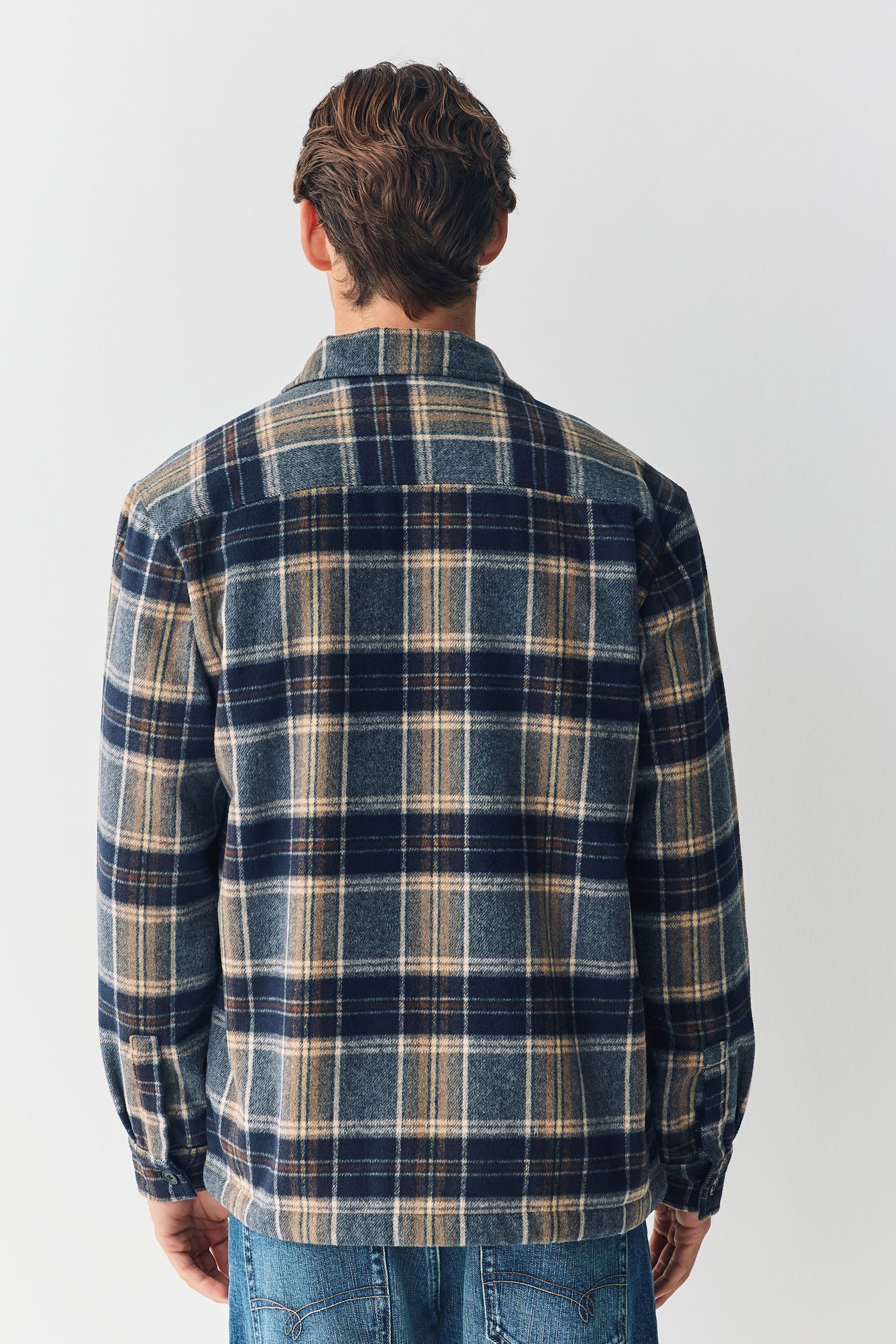 Next Hemdjacke Karierte Hemdjacke mit Teddyfellfutter (1-St) günstig online kaufen