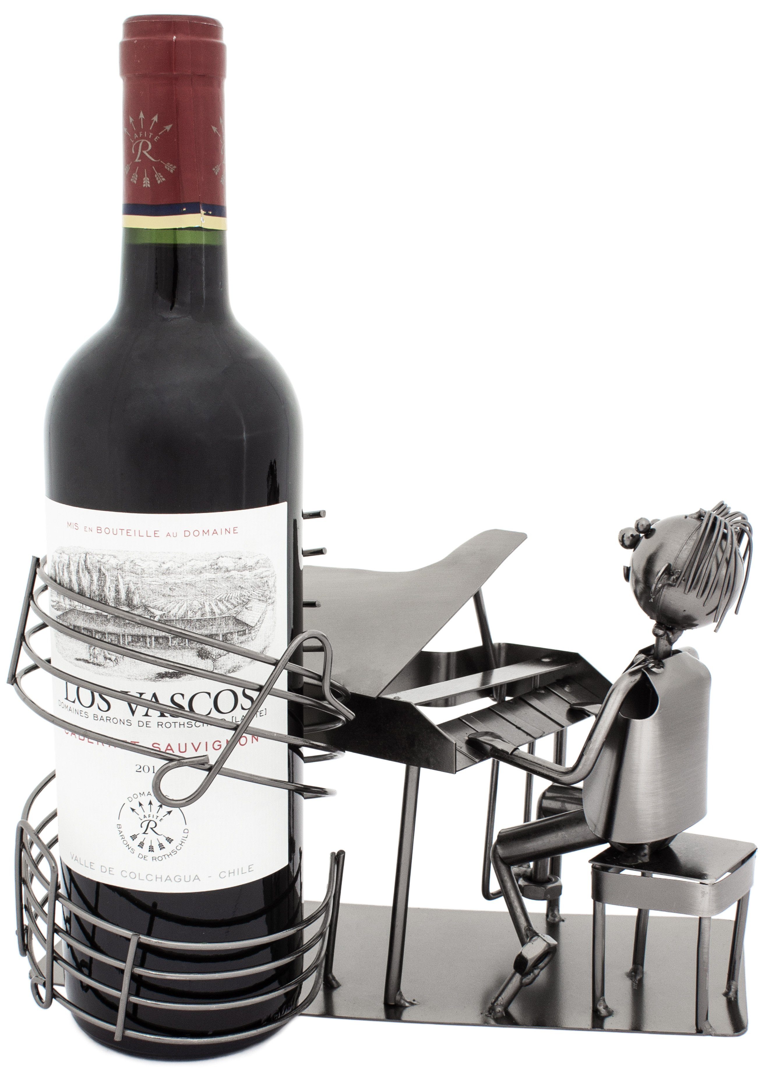BRUBAKER Weinflaschenhalter Pianist mit Flügel Flaschenhalter, (inklusive G günstig online kaufen