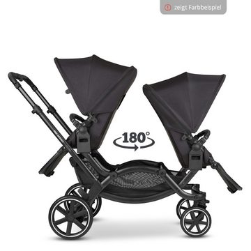 ABC Design Geschwisterwagen Zoom - Pine, Geschwisterkinderwagen Zwillingskinderwagen mit Liegeposition