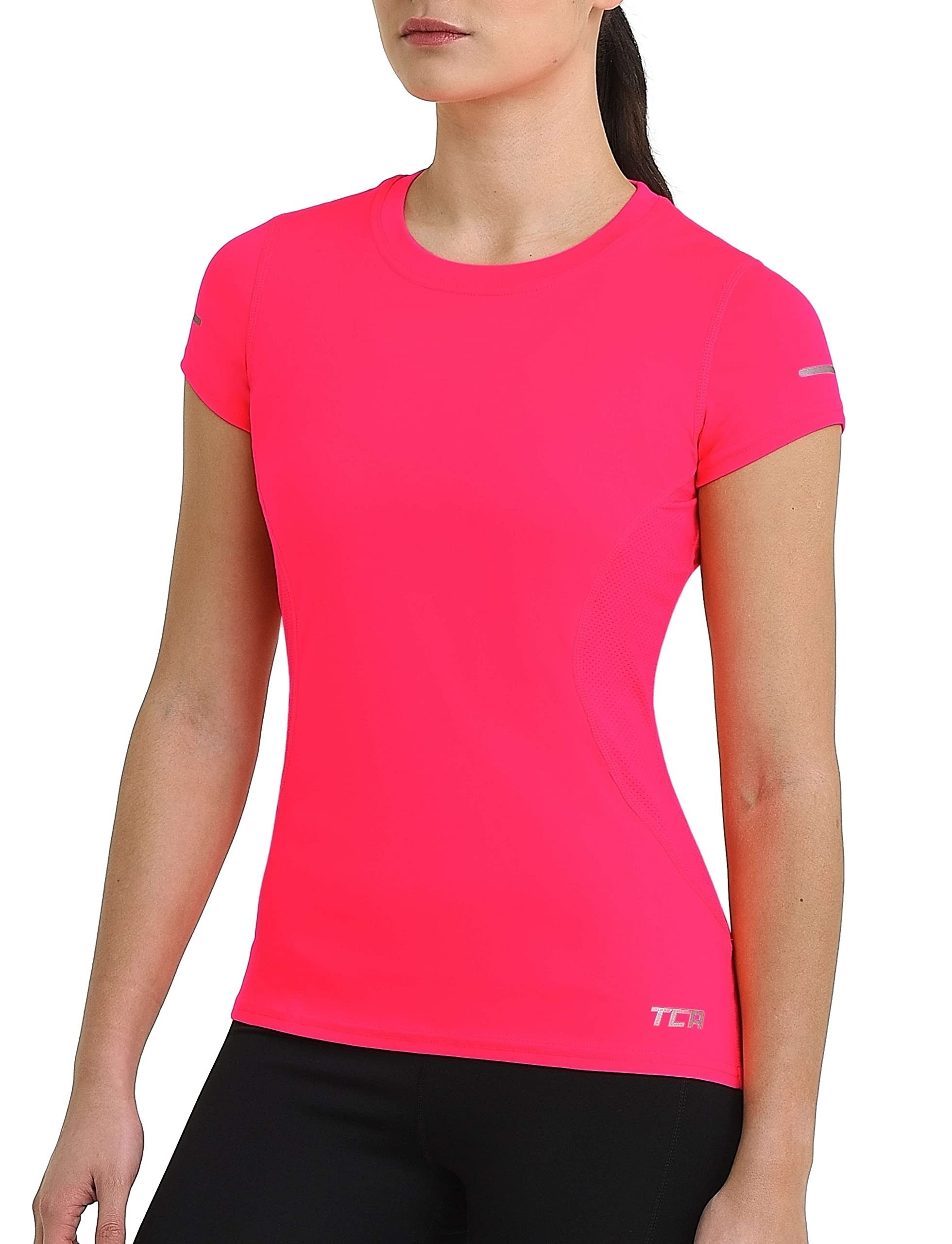 TCA Trainingsshirt Damen Atomic Kurzarm T-Shirt Quickdry, Sporttop - Rosa ( günstig online kaufen