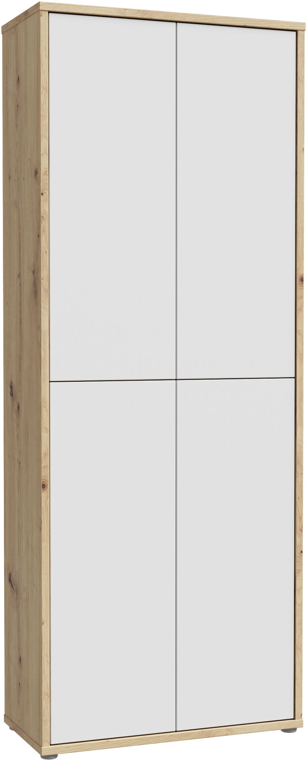 FORTE Schuhschrank Alice Springs, Schuhschrank, Höhe 191,9 cm, 4 Türen, viel Platz (B/H/T 74,5/191,9/34,9 cm) Stauraumschrank, Mehrzweckschrank, Breite 74,5 cm, mit 8 Böden