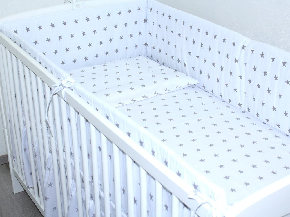 Babybettwäsche Baby Kinder Bettset- 3-5 teiliges mit 420 Nestchen Bettwäsche