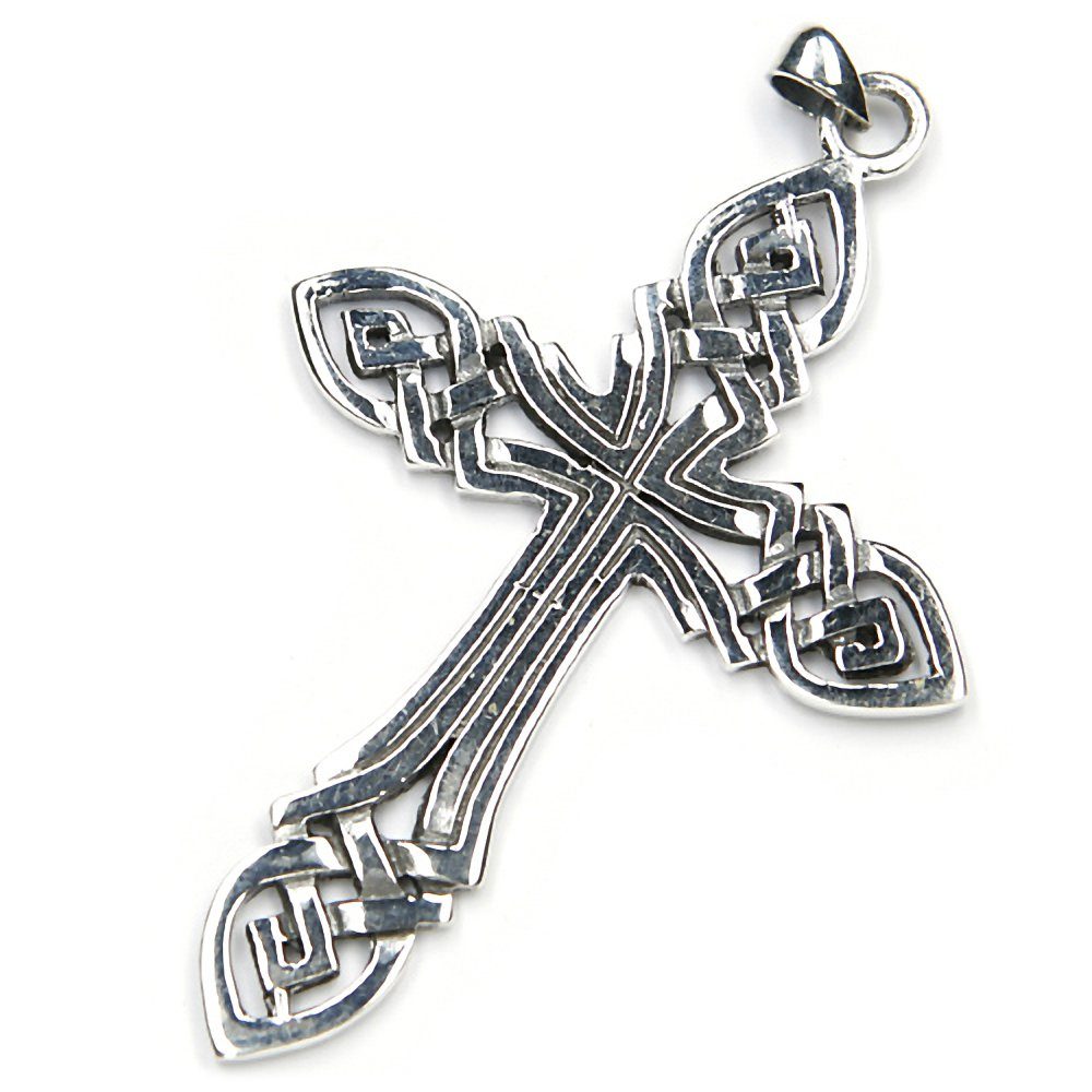 NKlaus Kettenanhänger Kettenanhänger Kelten Kreuz 6,1cm Silber 925 Kelt, 925 Sterling Silber Silberschmuck für Damen