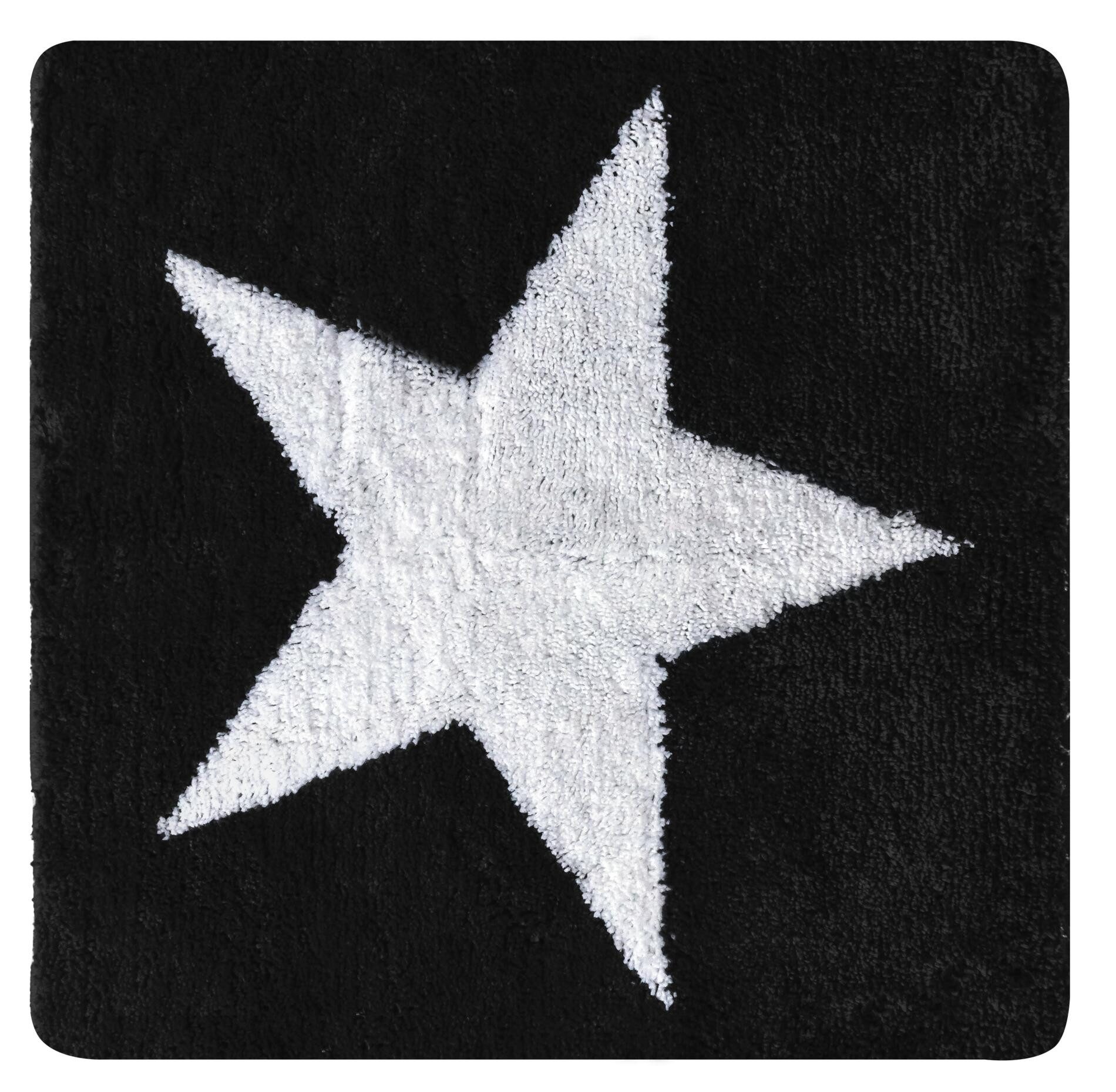 Ridder Badematte Star schwarz, Höhe 1.8 mm, 100% Polyester-Microfaser günstig online kaufen
