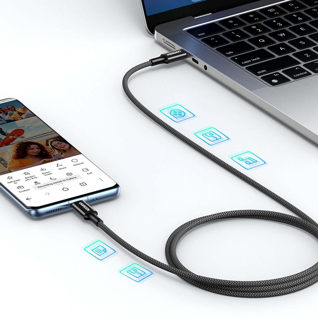 UGREEN Ladekabel / Datenkabel USB-C / USB-C PD-Kabel 100 W 1 m – schwarz Smartphone-Kabel