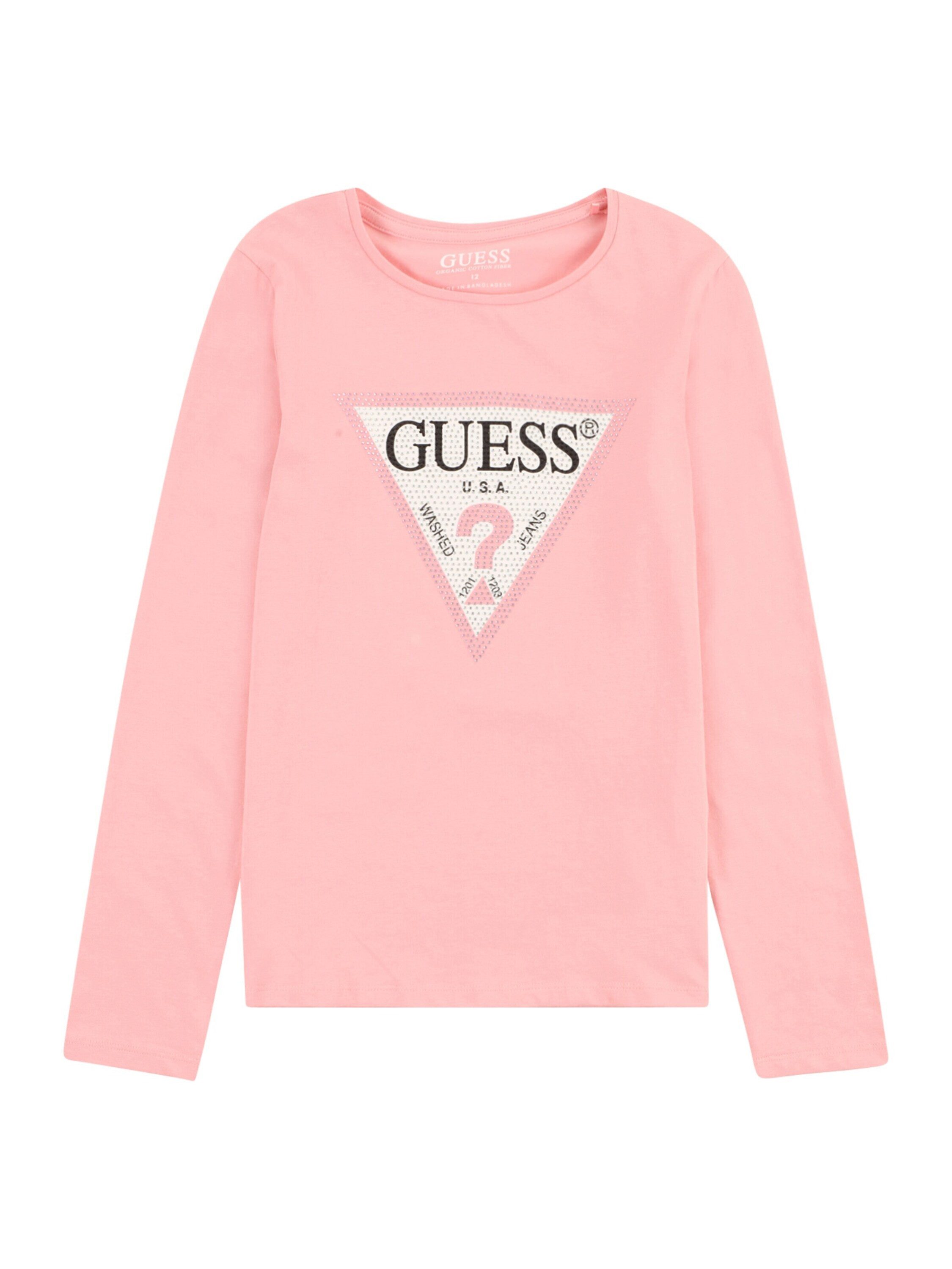 Guess Langarmshirt (1-tlg) Ziersteine