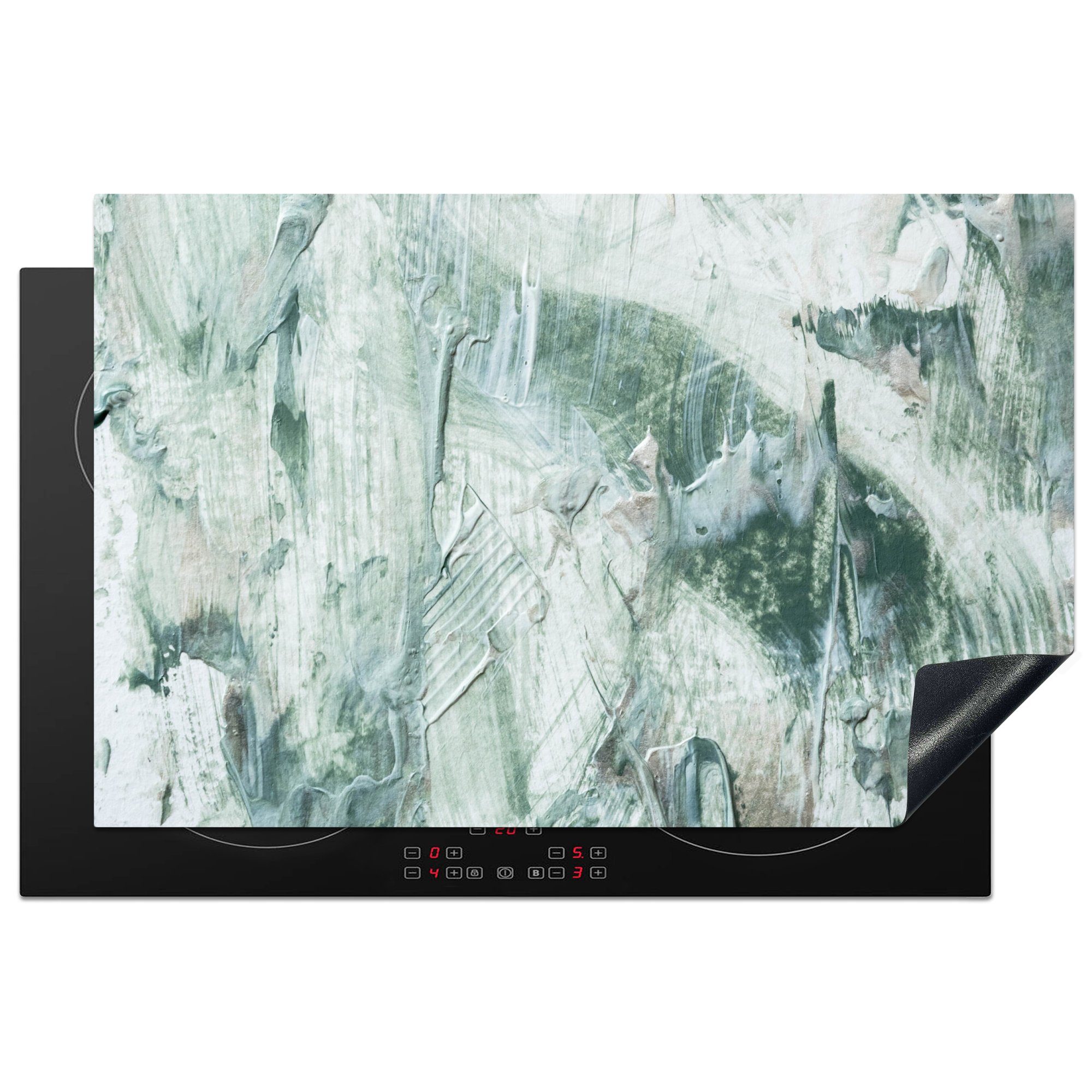 MuchoWow Herdblende-/Abdeckplatte Gartendekoration - Farbe - Abstrakt, Vinyl, (1 tlg), 81x52 cm, Induktionskochfeld Schutz für die küche, Ceranfeldabdeckung